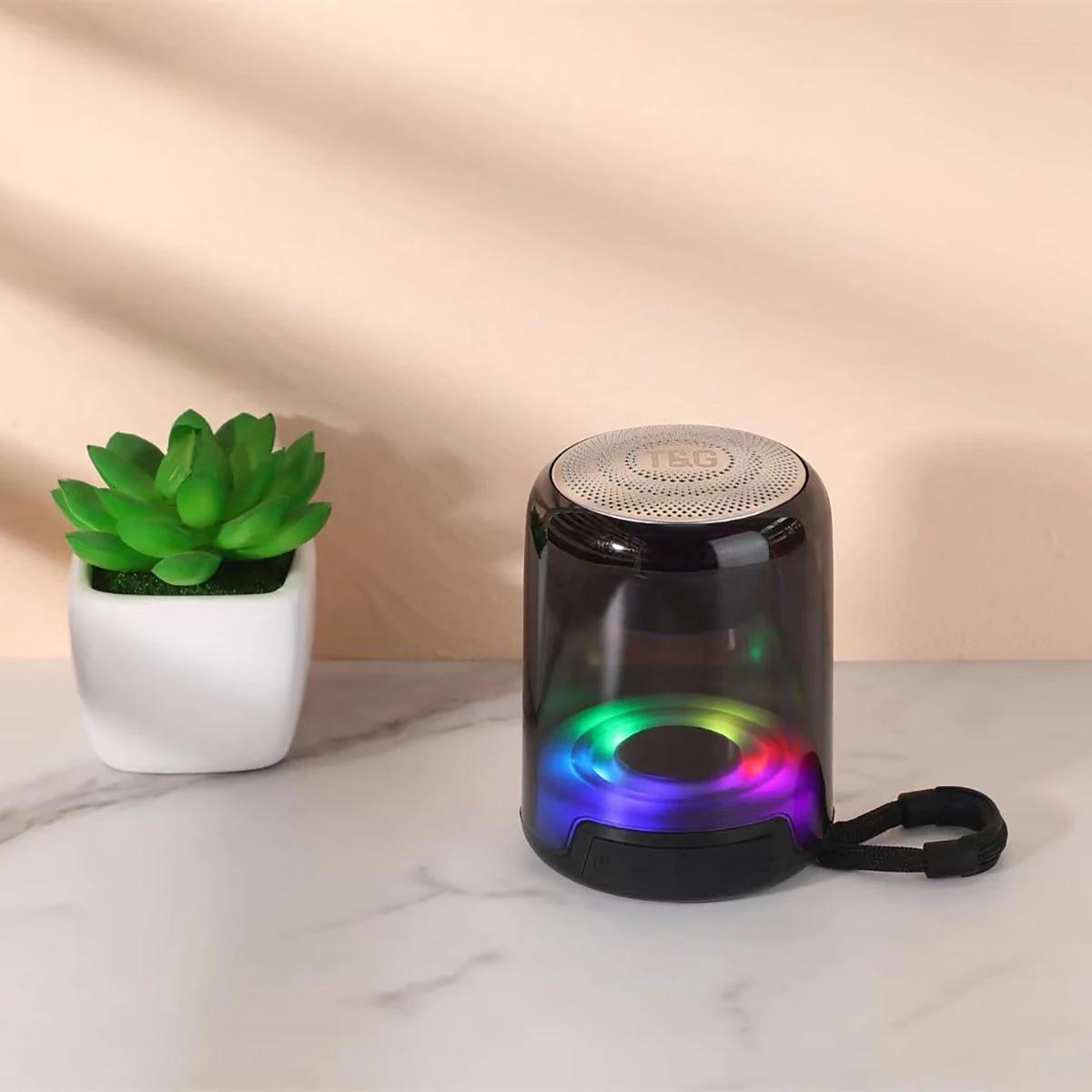 Ecruz TG314 Ayarlanabilir RGB Işıklı Bluetooth Hoparlör Speaker