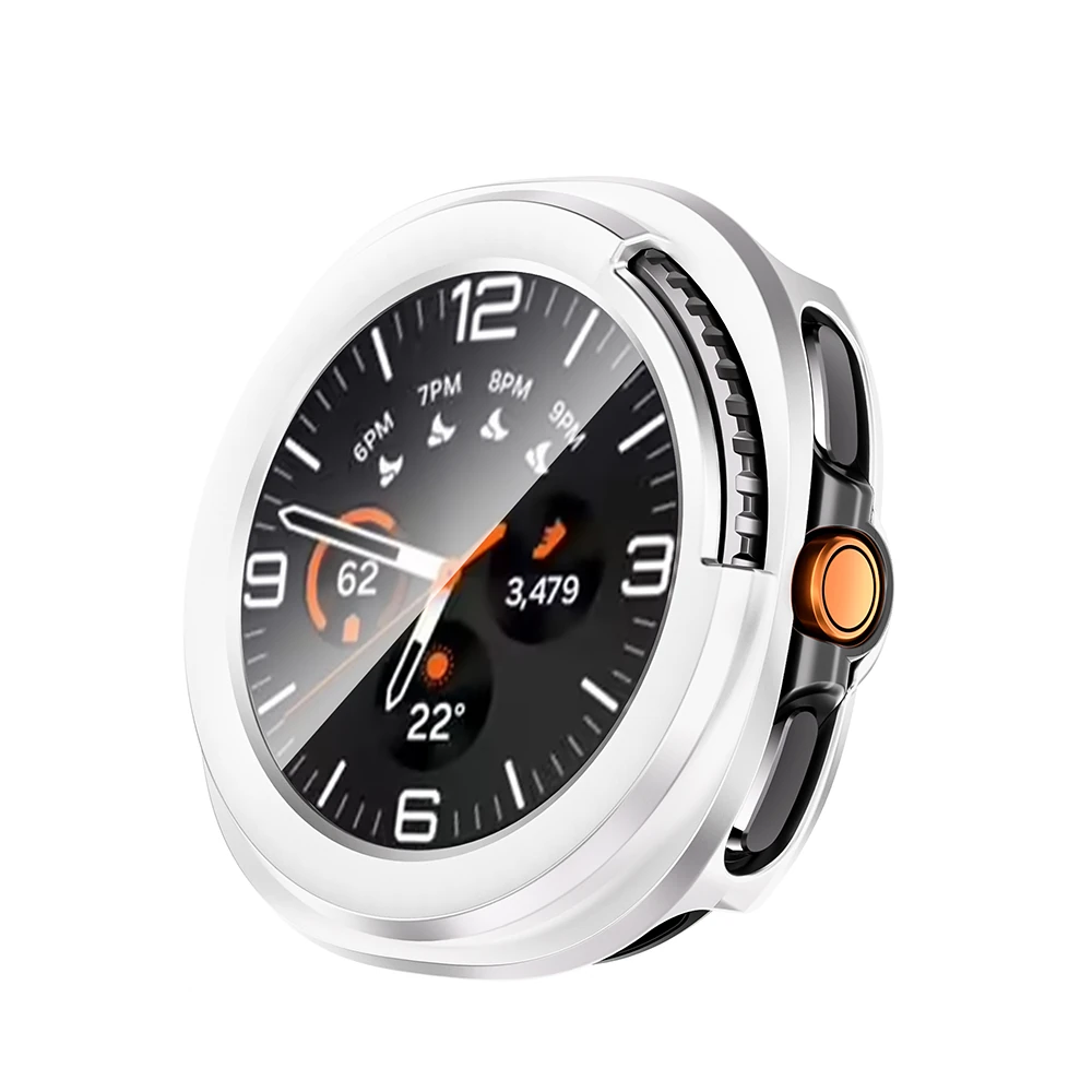 Galaxy Watch 8 Classic 46mm Sert PC Kasa ve Ekran Koruyucu Ecruz Watch Gard 39