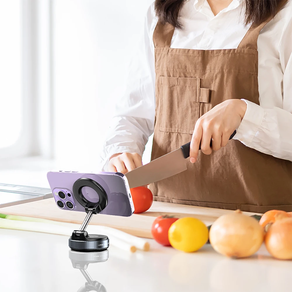 Ecruz K007 360 Derece Dönebilen Vakum Özellikli Magnetik Telefon Tutucu