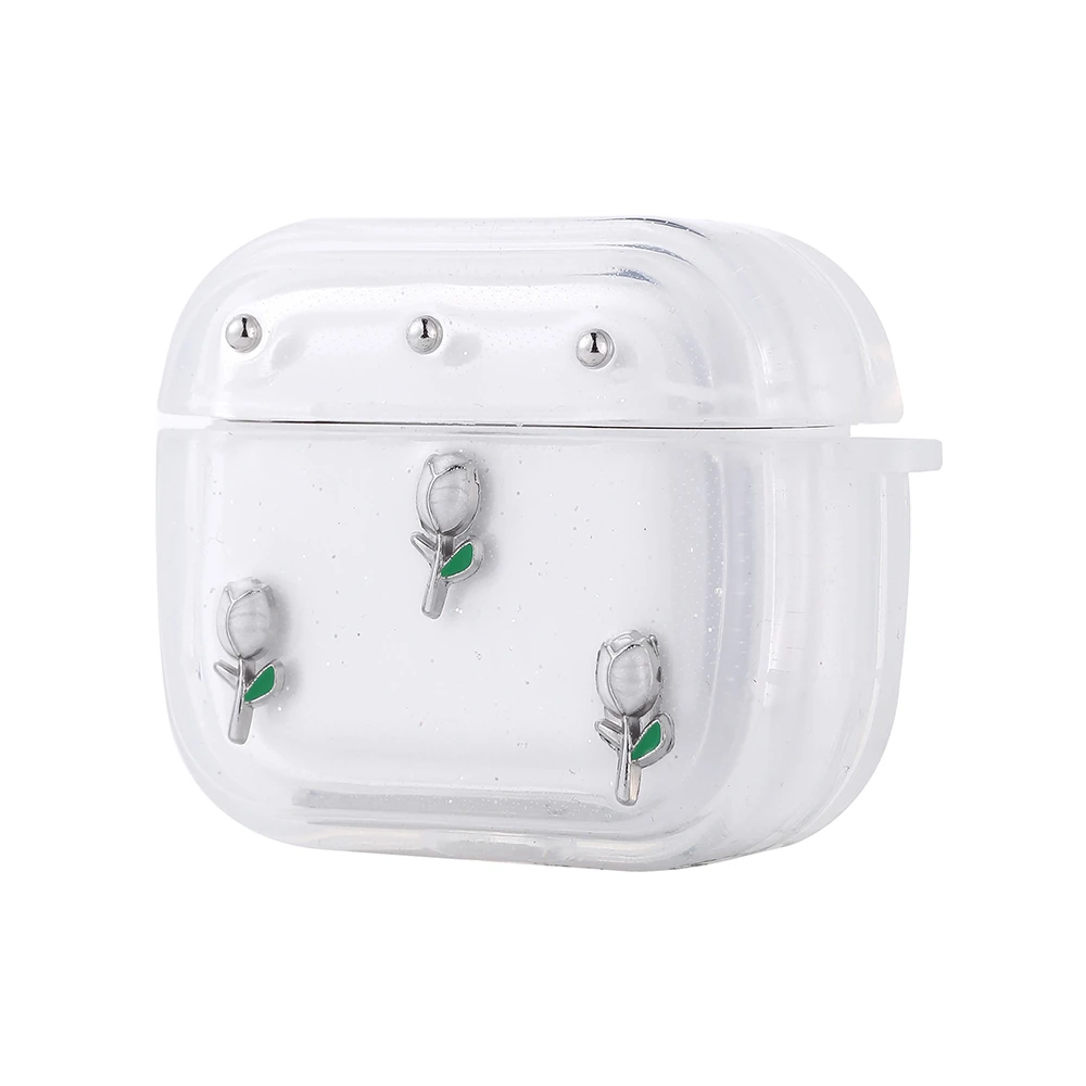 Apple Airpods 4 Ecruz Airbag 44 Airbag Tasarımlı Simli Şeffaf Kutup Kılıf