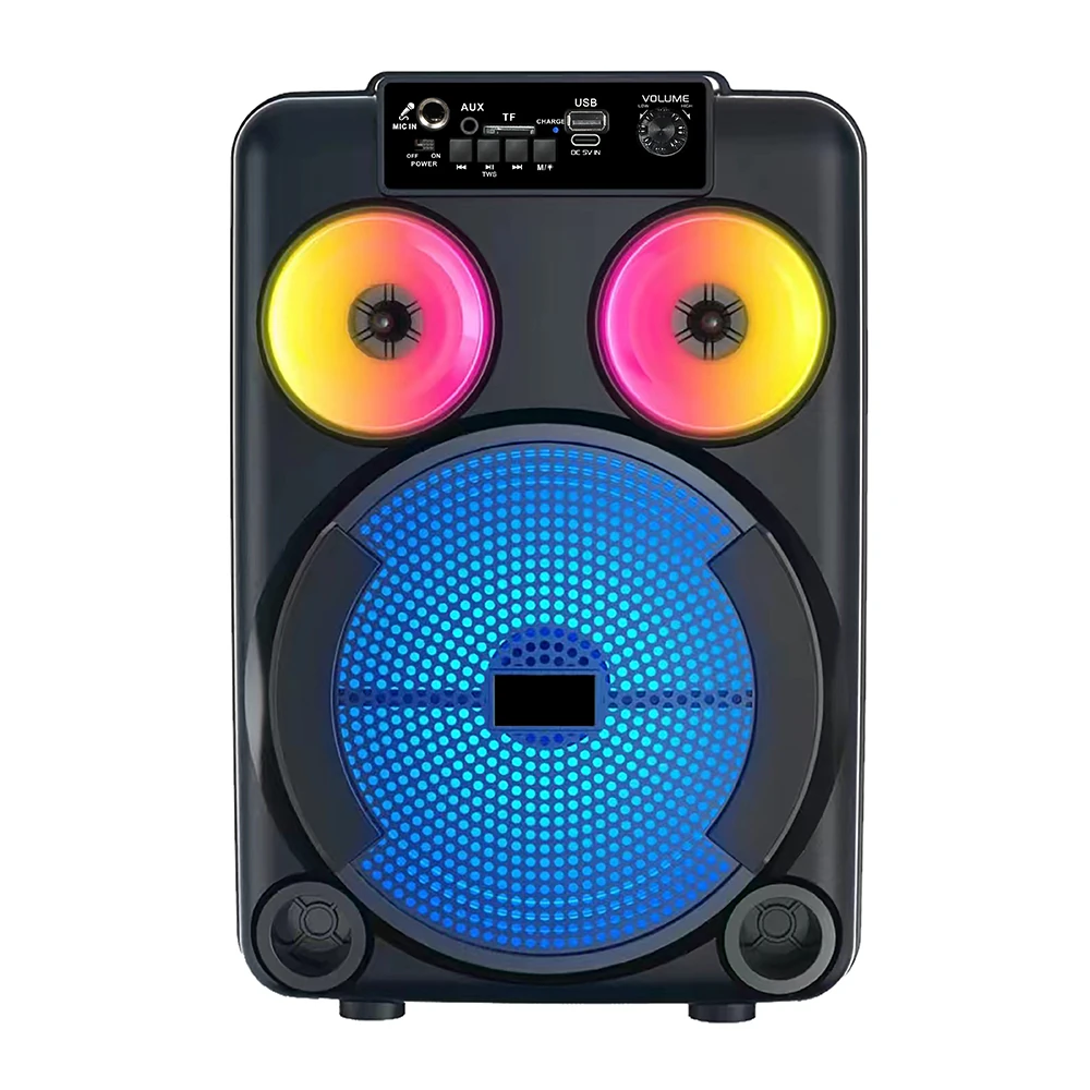 Ecruz GD-892 Mikrofonlu RGB TWS 8 inç Stereo Bass Kablosuz Karaoke Hoparlör