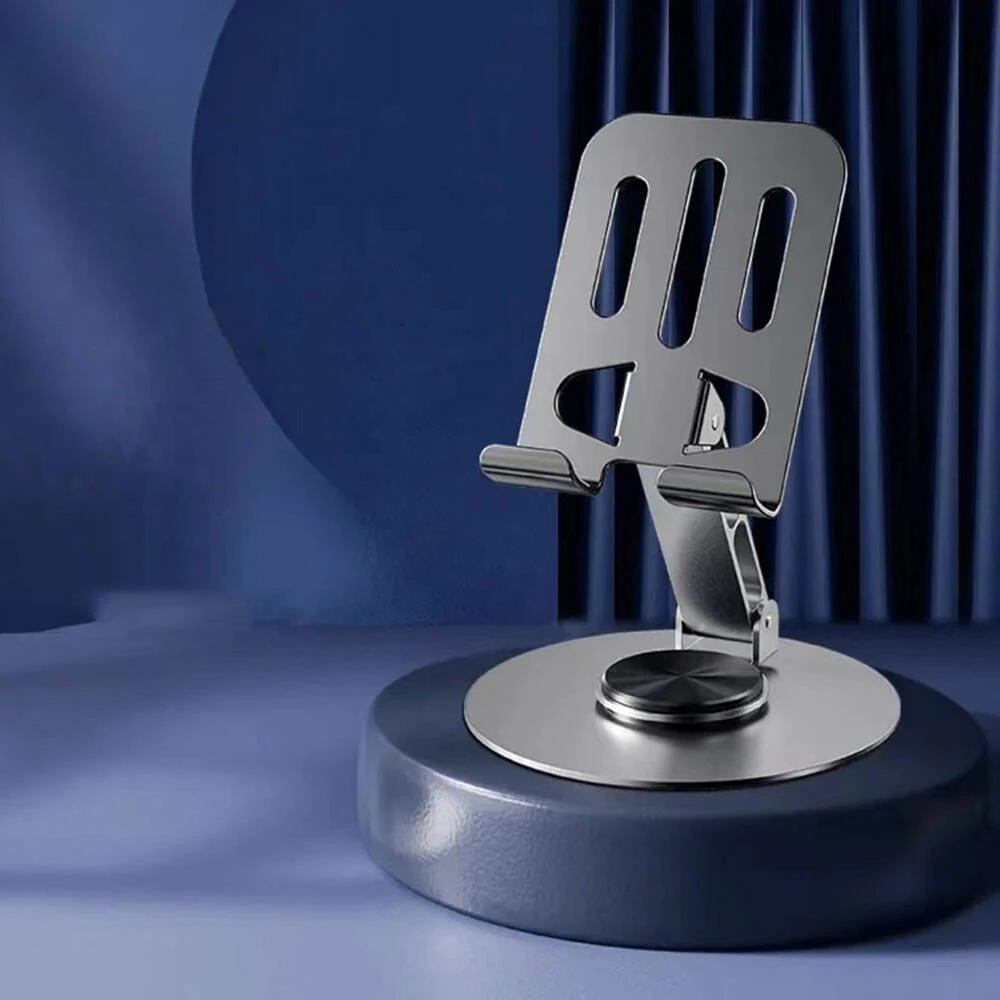 Ecruz MS-15 Taşınabilir Katlanabilir 360 Dönebilen Karbon Çelik Tasarımlı Telefon ve Tablet Standı