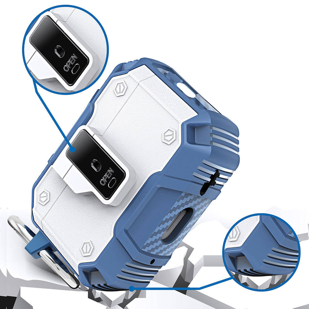 Apple Airpods 3. Nesil Ecruz Airbag 35 Darbelere Karşı Dayanıklı Düğmeli Kılıf