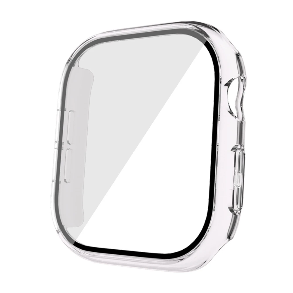 Apple Watch 10 42mm Sert PC Kasa Electroplatink Çerçeveli Ekran Koruyucu Ecruz Watch Gard 36