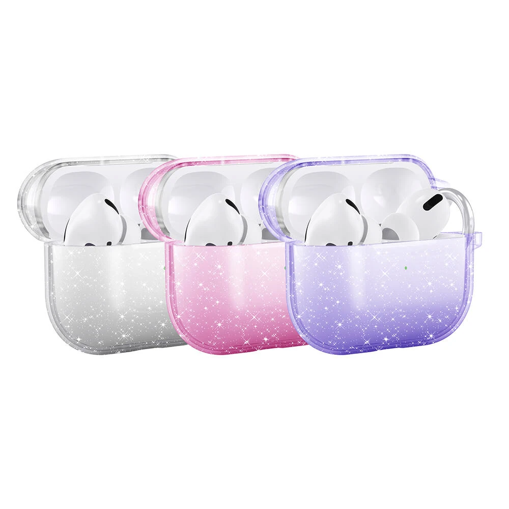 Apple Airpods 3. Nesil Ecruz Allstar Airbag 32 Parlayan Simli Saydam Renkli Kılıf