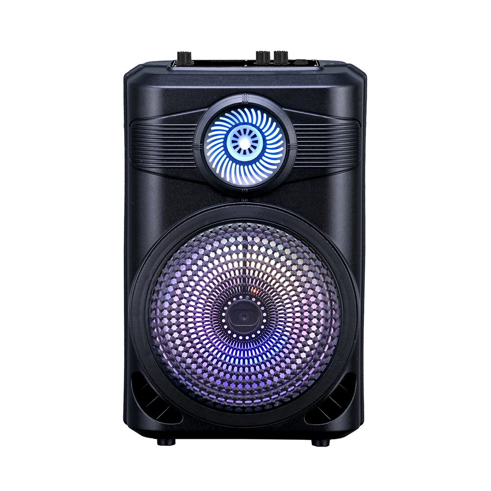 Ecruz GD-904 Dijital LED Göstergeli FM Radyolu Mikrofonlu RGB TWS 8 inç Stereo Bass Kablosuz Karaoke Hoparlör
