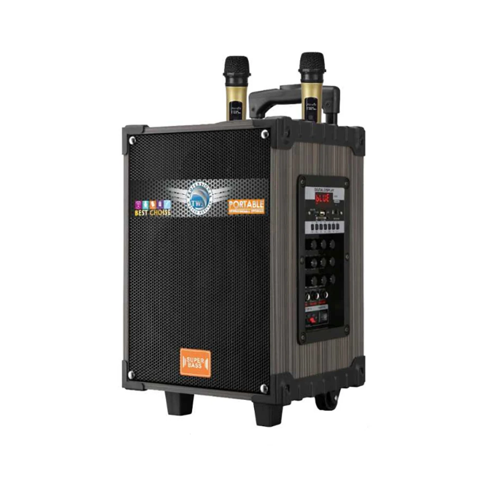 Ecruz LT-910 Dijital LED Göstergeli FM Radyolu Mikrofonlu Gitar Girişli TWS 10 inç Stereo Bass Kablosuz Karaoke Hoparlör