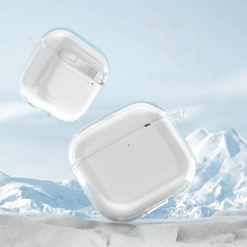 Apple Airpods 4 Kılıf Şeffaf Kristal Silikon Ecruz Airbag 14 Kılıf