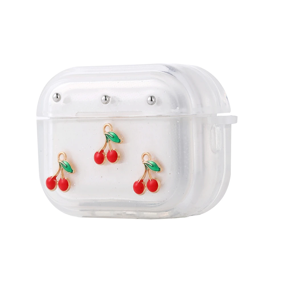 Apple Airpods Pro 2 Ecruz Airbag 44 Airbag Tasarımlı Simli Şeffaf Kutup Kılıf