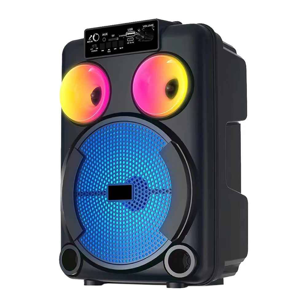 Ecruz GD-892 Mikrofonlu RGB TWS 8 inç Stereo Bass Kablosuz Karaoke Hoparlör