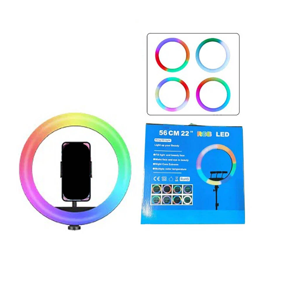 Ecruz RGB Light 56cm Işıklı Telefon Tutucu Ring Light