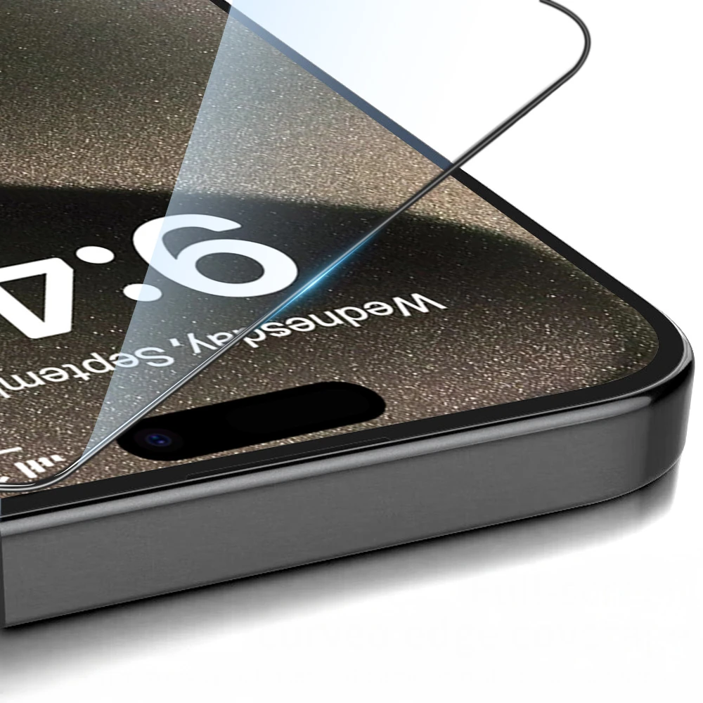 Apple iPhone 14 Ecruz 3D Oliv HD Temperli Cam Ekran Koruyucu + Kolay Uygulama Aparatı