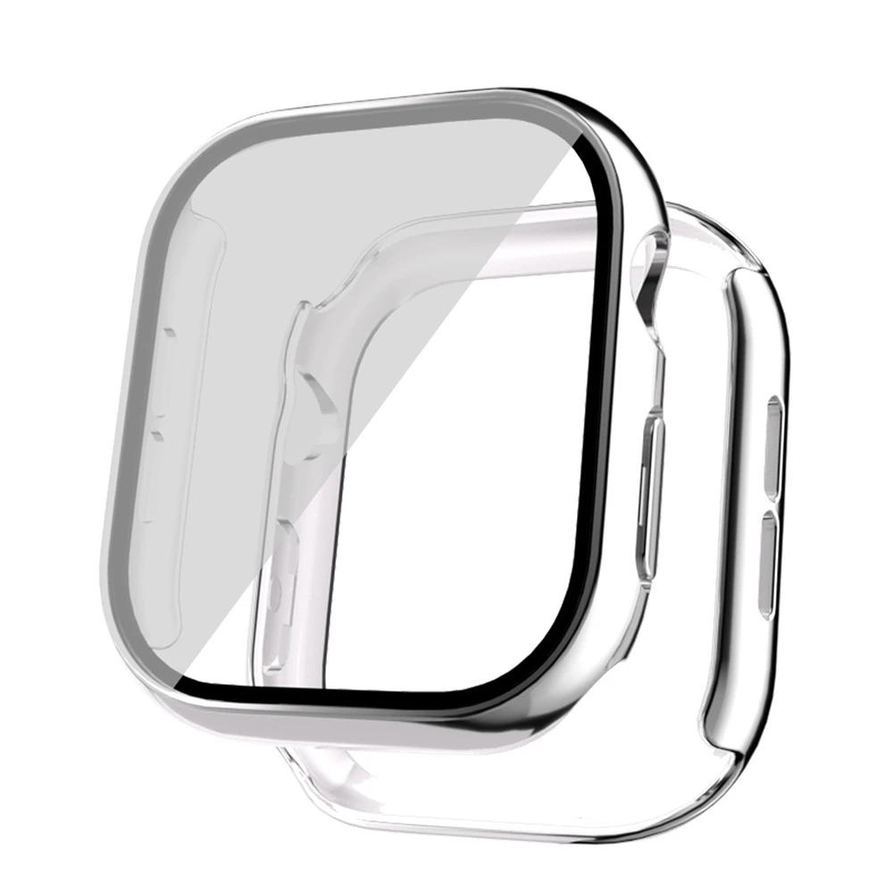 Apple Watch 10 46mm Sert PC Kasa Electroplatink Çerçeveli Ekran Koruyucu Ecruz Watch Gard 36
