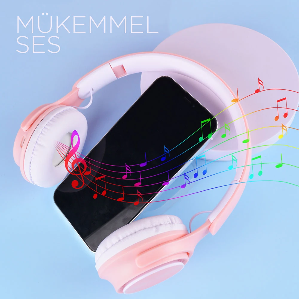 Ecruz M6 Pro Ayarlanabilir ve Katlanabilir Kulak Üstü Bluetooth Kulaklık