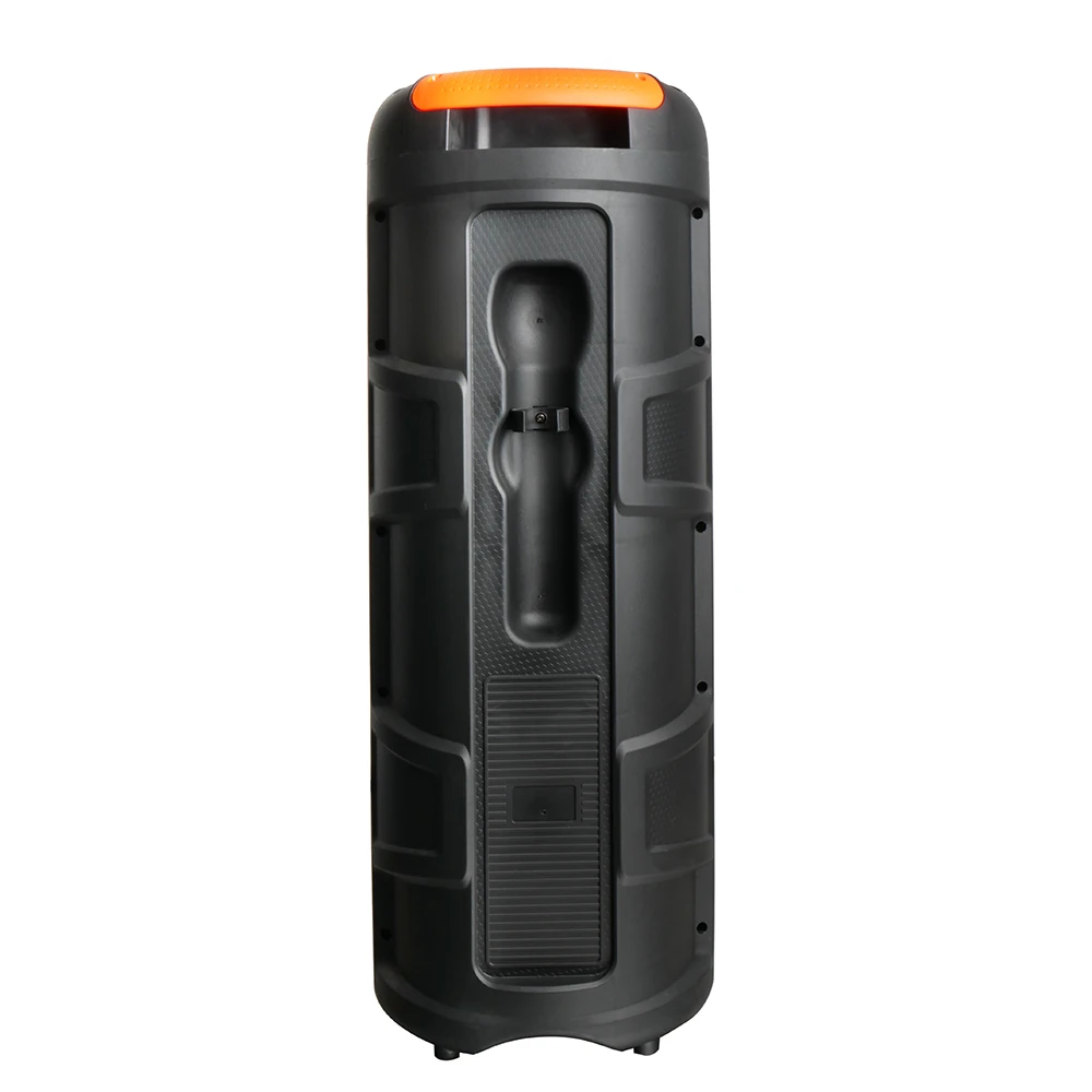 Ecruz GD-2809 Dijital LED Göstergeli FM Radyolu Mikrofonlu RGB TWS Çift 8 inç Stereo Bass Kablosuz Karaoke Hoparlör