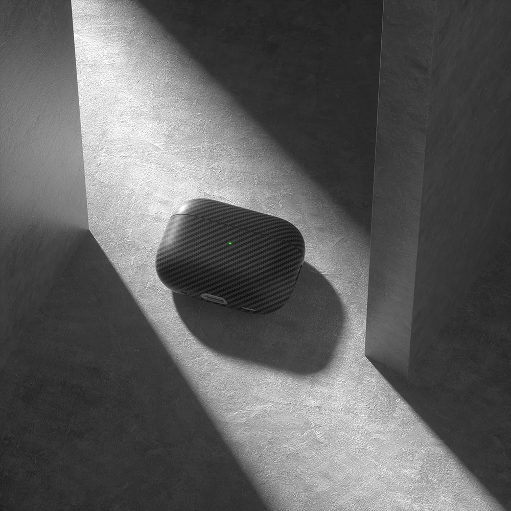 Apple Airpods Pro 2 Ecruz Airbag 43 600D Karbon Fiber Kulaklık Kılıfı