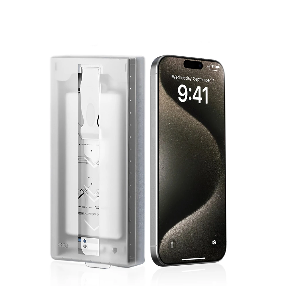 Apple iPhone 14 Ecruz 3D Oliv HD Temperli Cam Ekran Koruyucu + Kolay Uygulama Aparatı