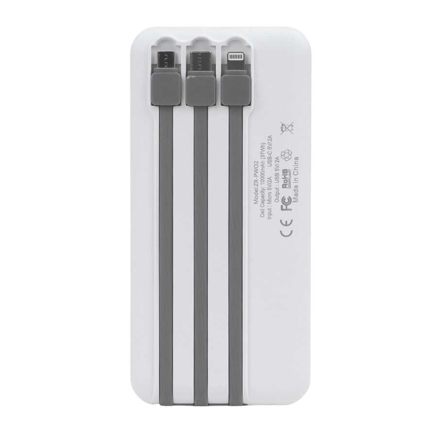 Ecruz ZR-PW02 Type-C - Micro - Lightning Led Göstergeli Taşınabilir Powerbank 10000 mAh