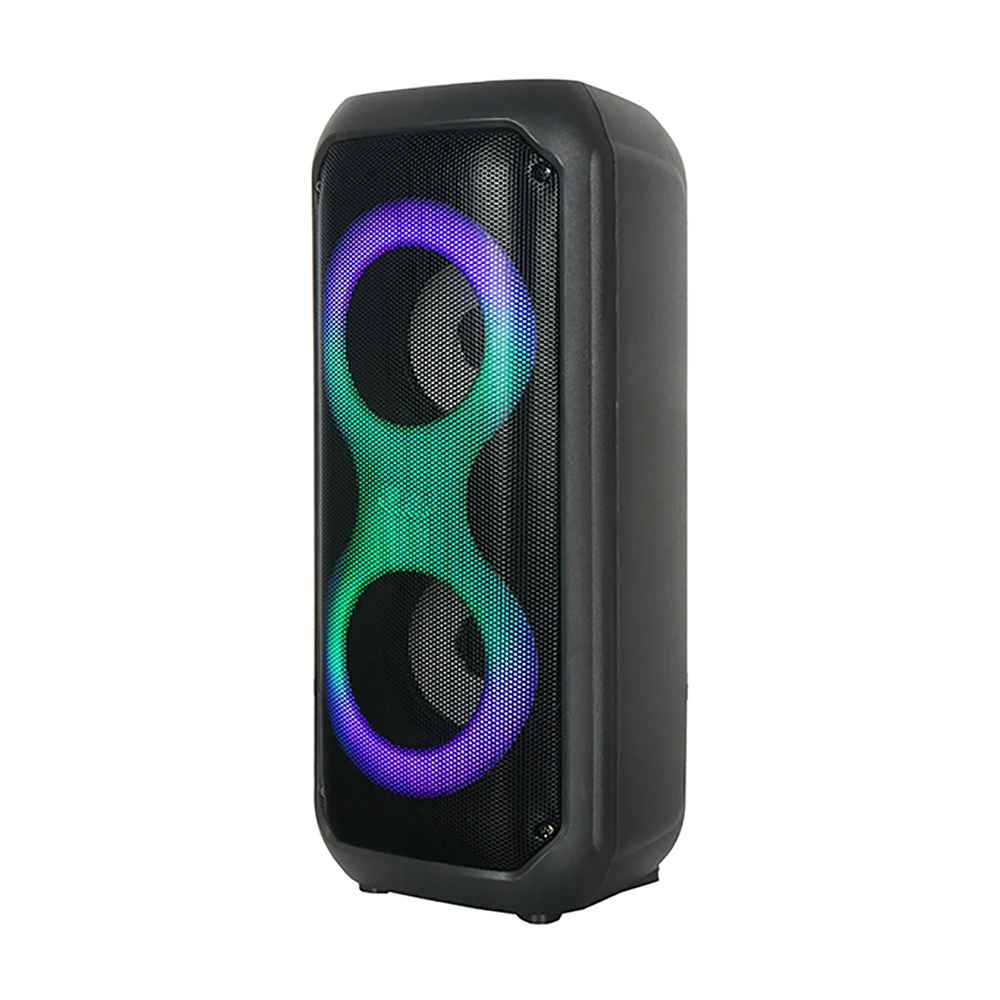 Ecruz GD-2413 FM Radyolu RGB TWS Çift 4 inç Stereo Bass Kablosuz Hoparlör