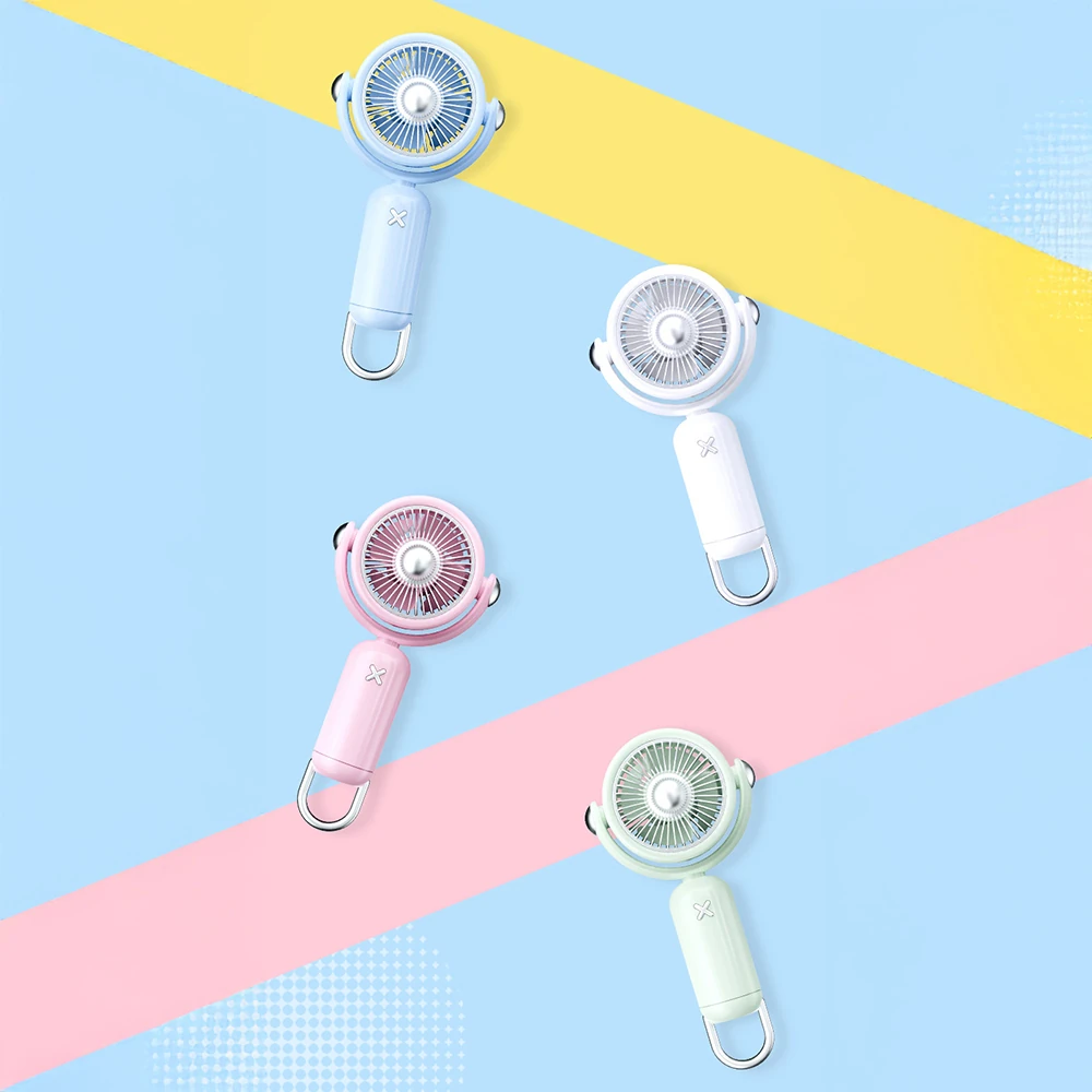 Ecruz YS-2506 Katlanabilir 360 Derece Dönebilen Başlıklı Portatif Mini Vantilatör Soğutucu El Fanı