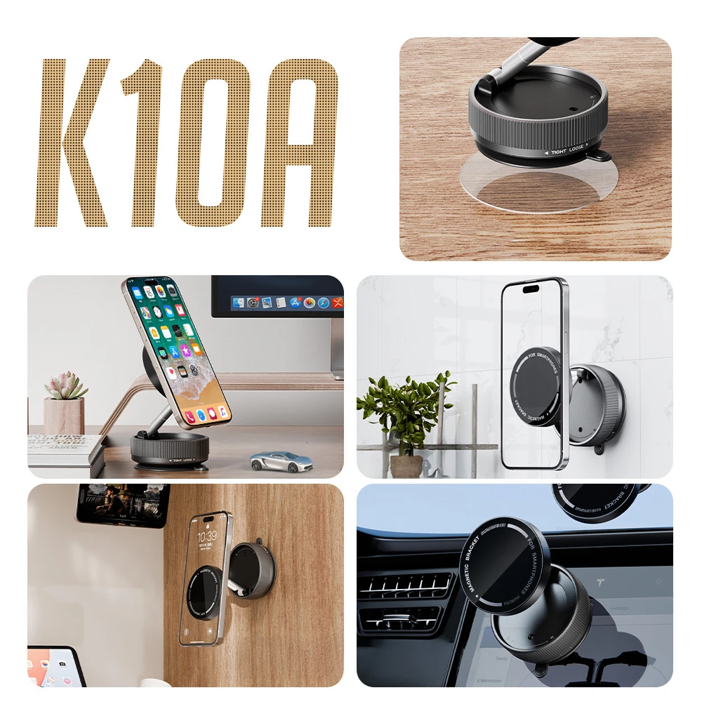 Ecruz K10A Vakum Özellikli Magnetik Telefon Tutucu