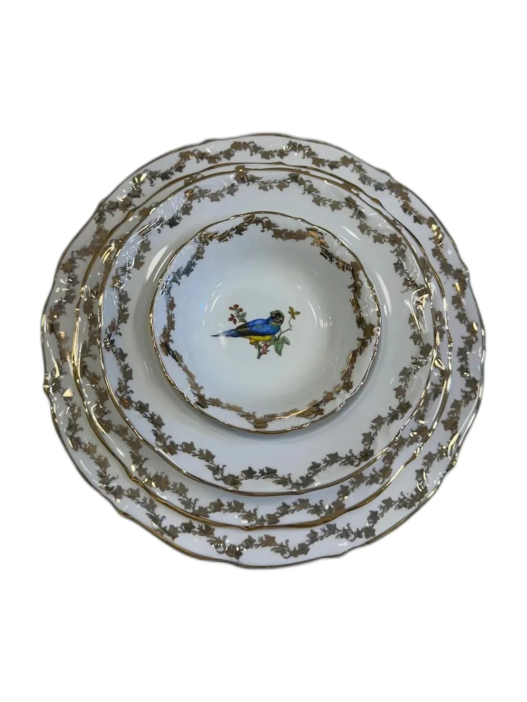 S.Clairy antik birds 62 Parça 12 Kişilik Yemek Takımı