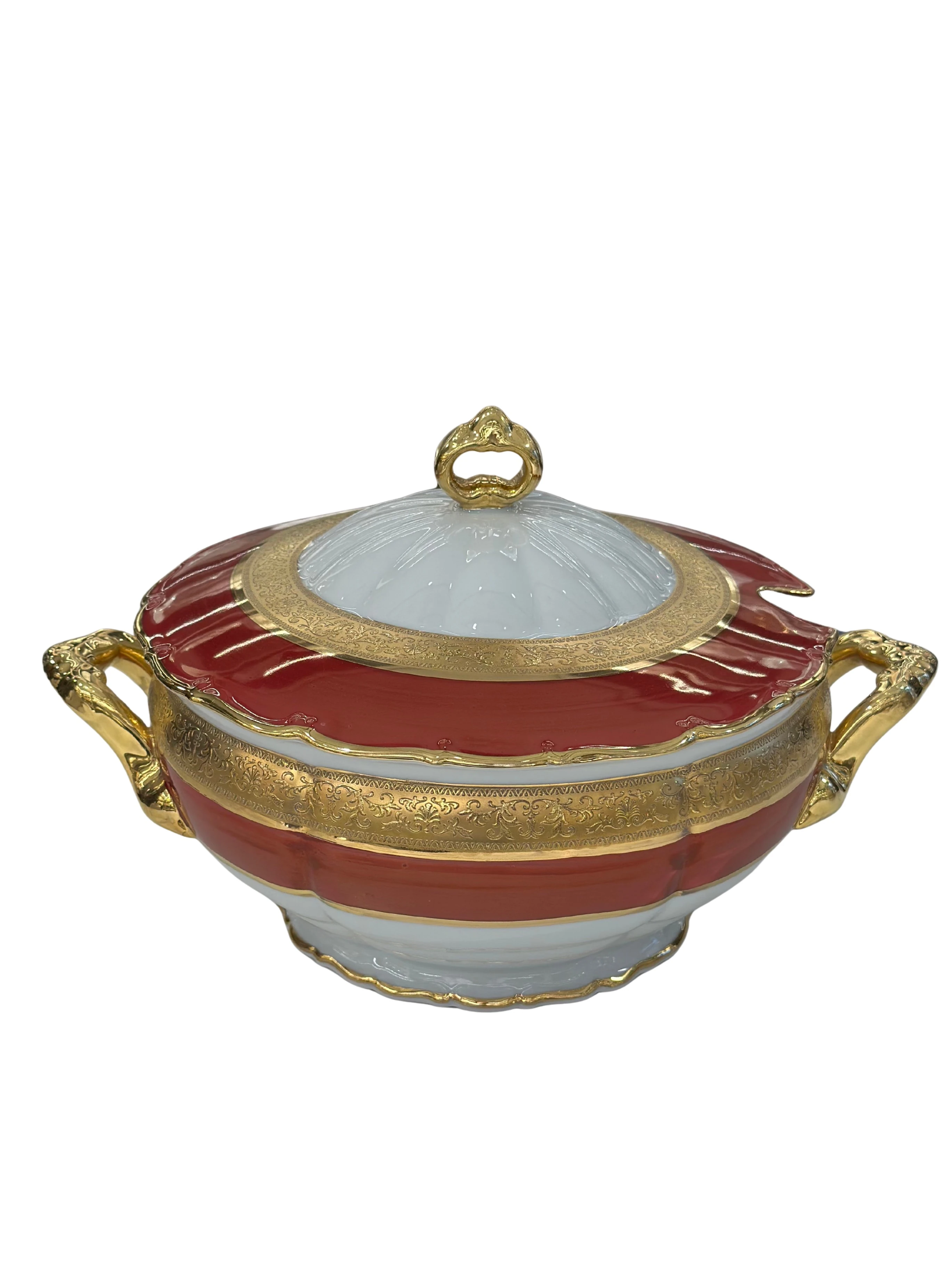 Jeremy Golden Golden Red 60 Parça 12 Kişilik Yemek Takımı