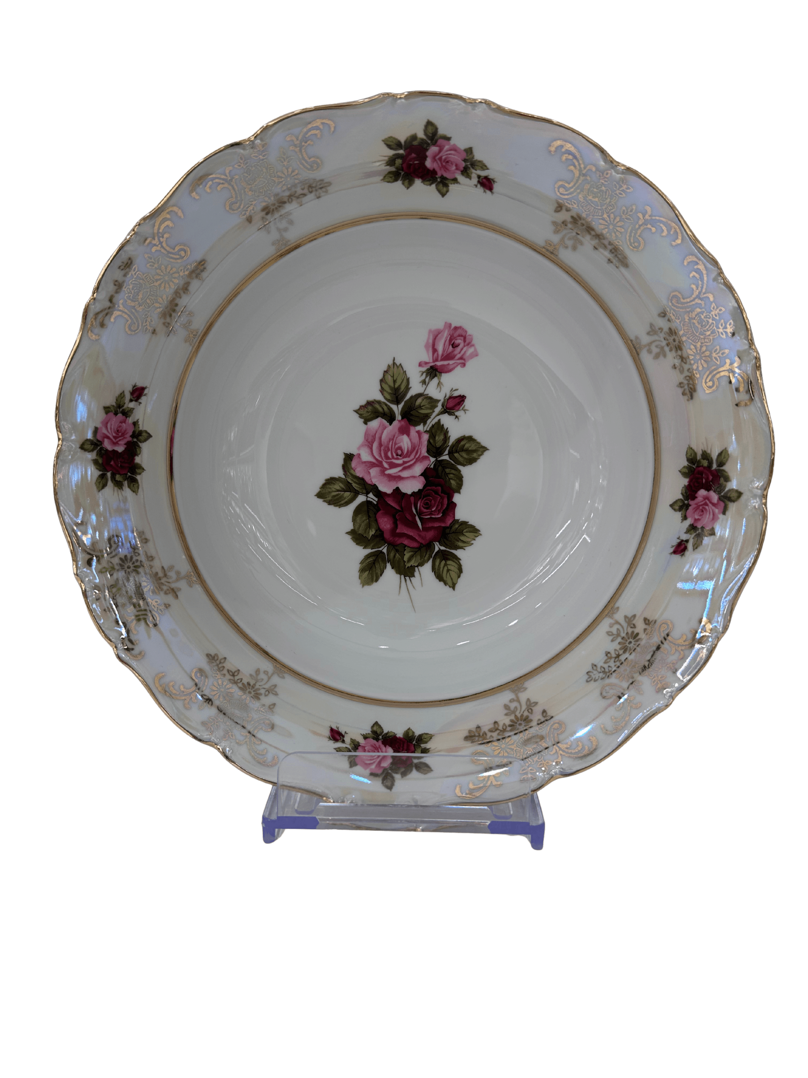 Jeremy Pearl Burgundy Flowers 72 Parça 12 Kişilik Yemek Takımı