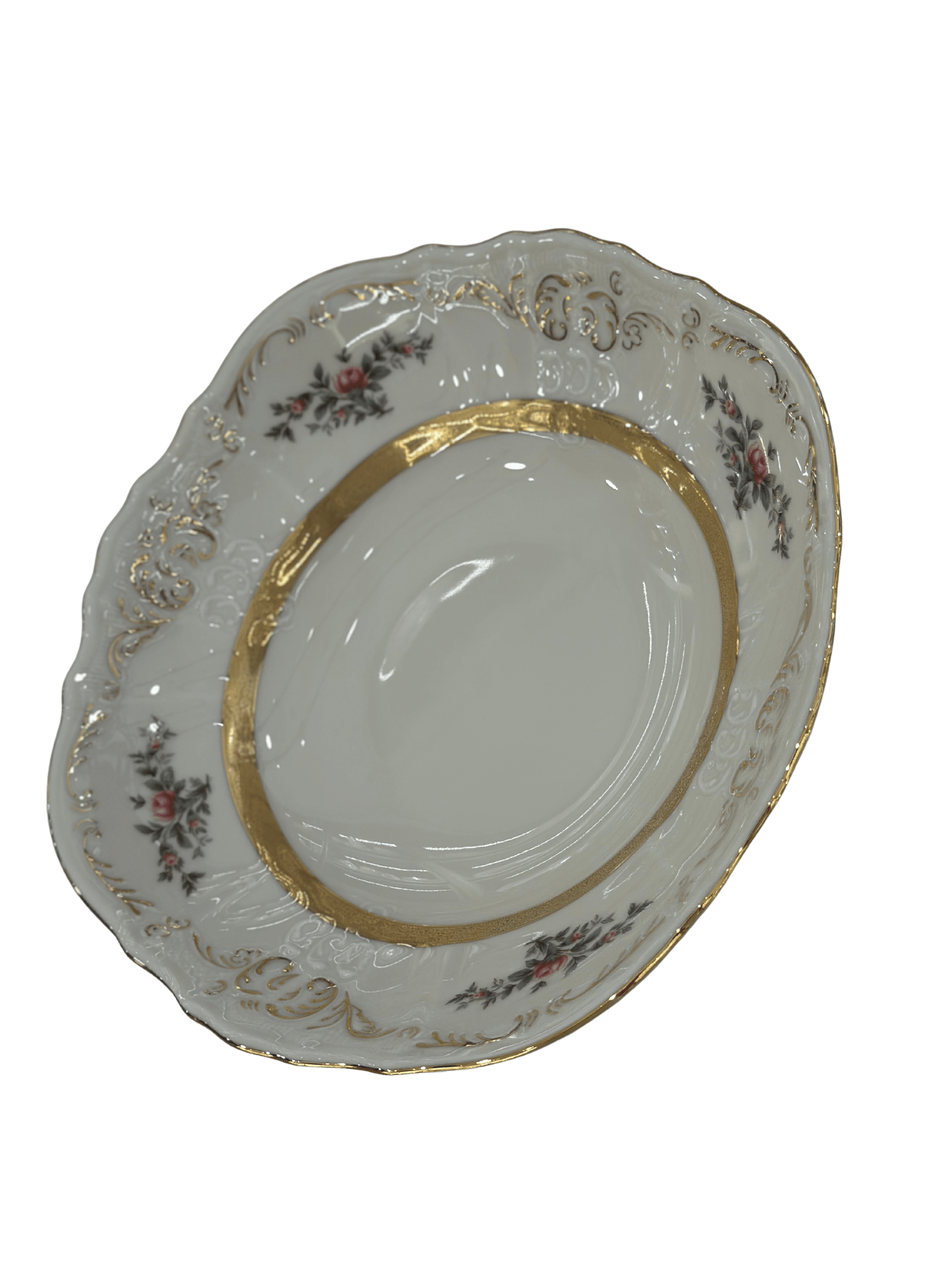 Bernadotte Rosenthal Kalın Bant Altın 77 Parça 12 Kişilik Yemek Takımı