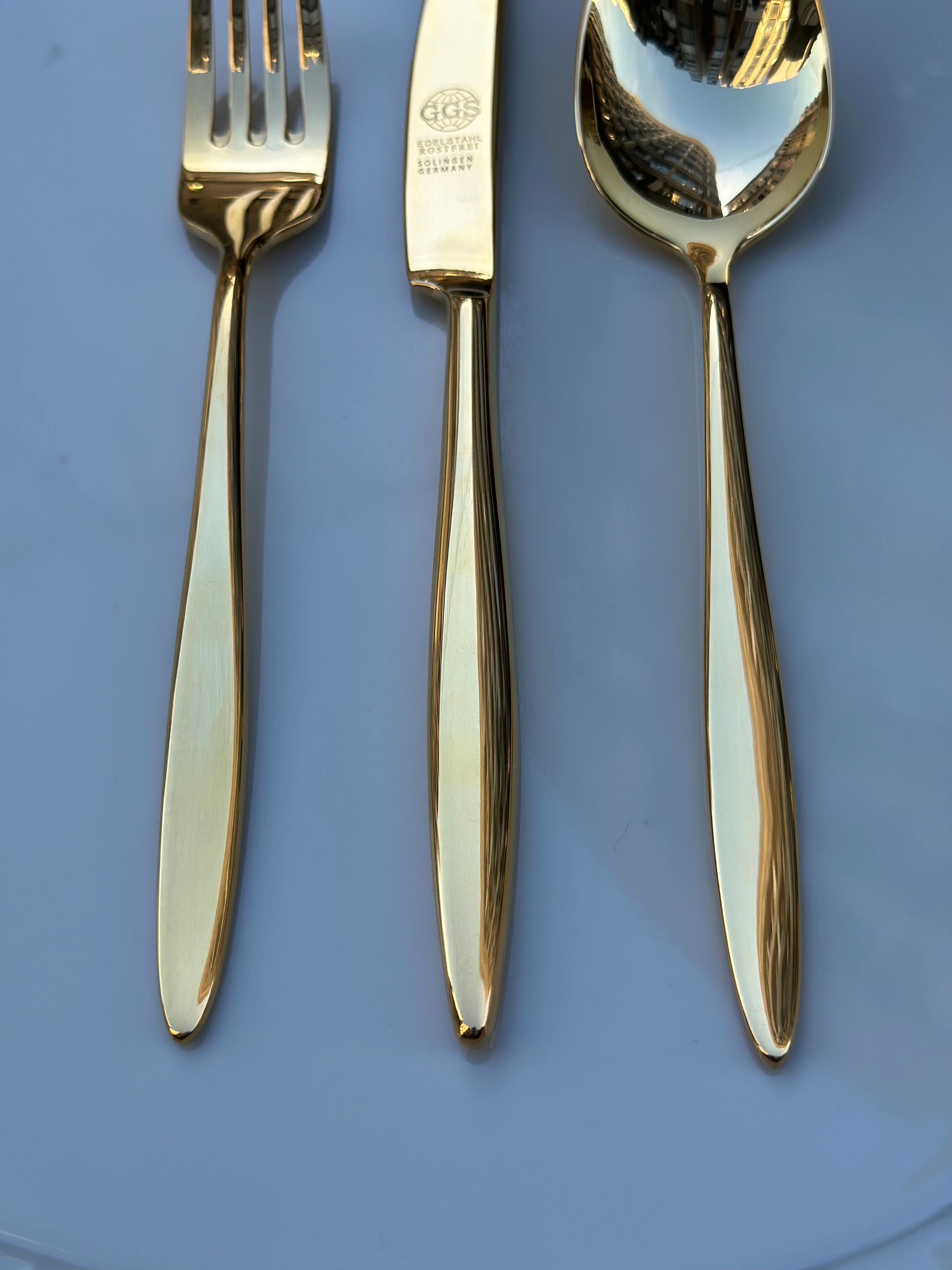 Young full Altın 96 Parça 12 Kişilik Çatal Kaşık Seti