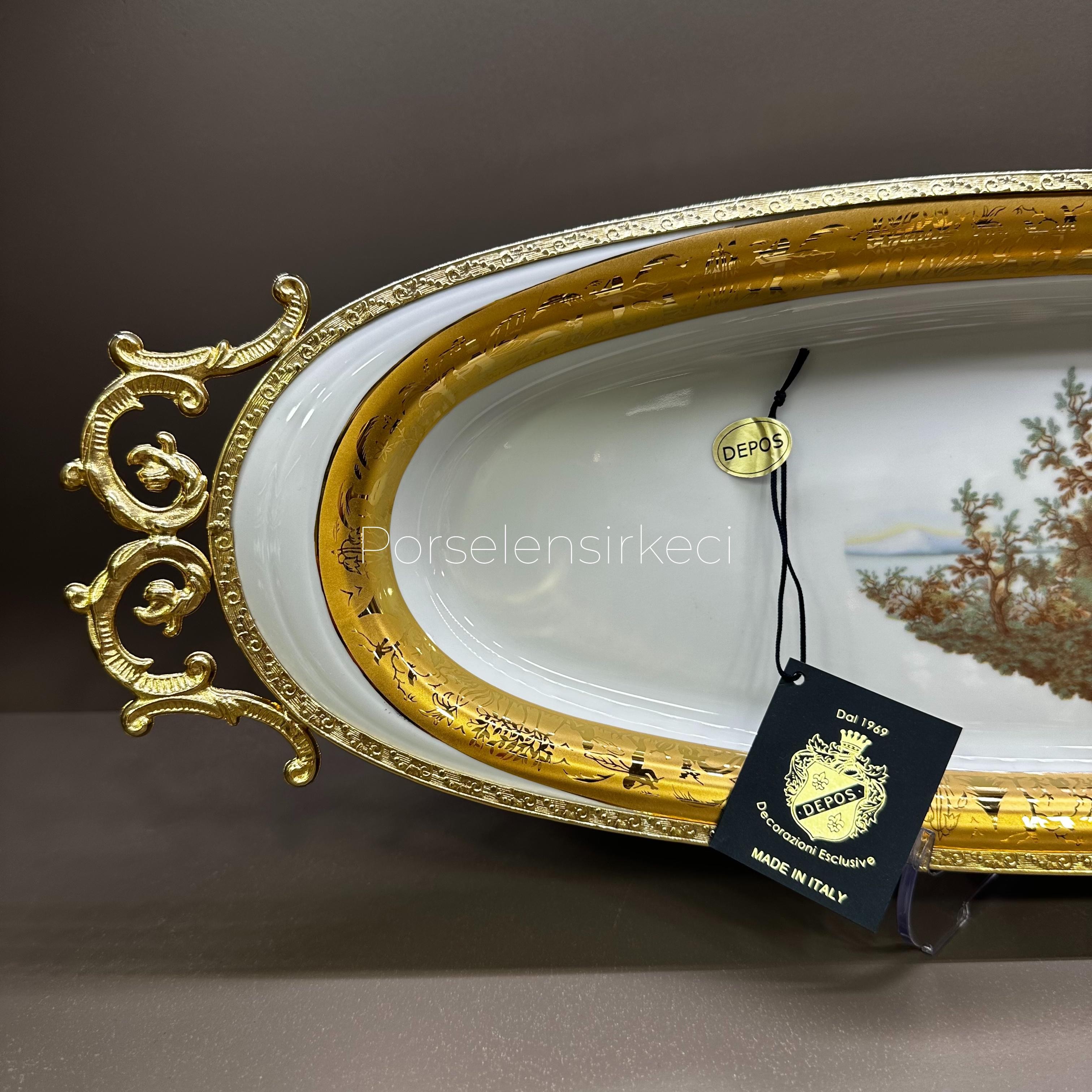 Depos T.Limoges Fragonard Oval Büyük Servis (19x52 cm)