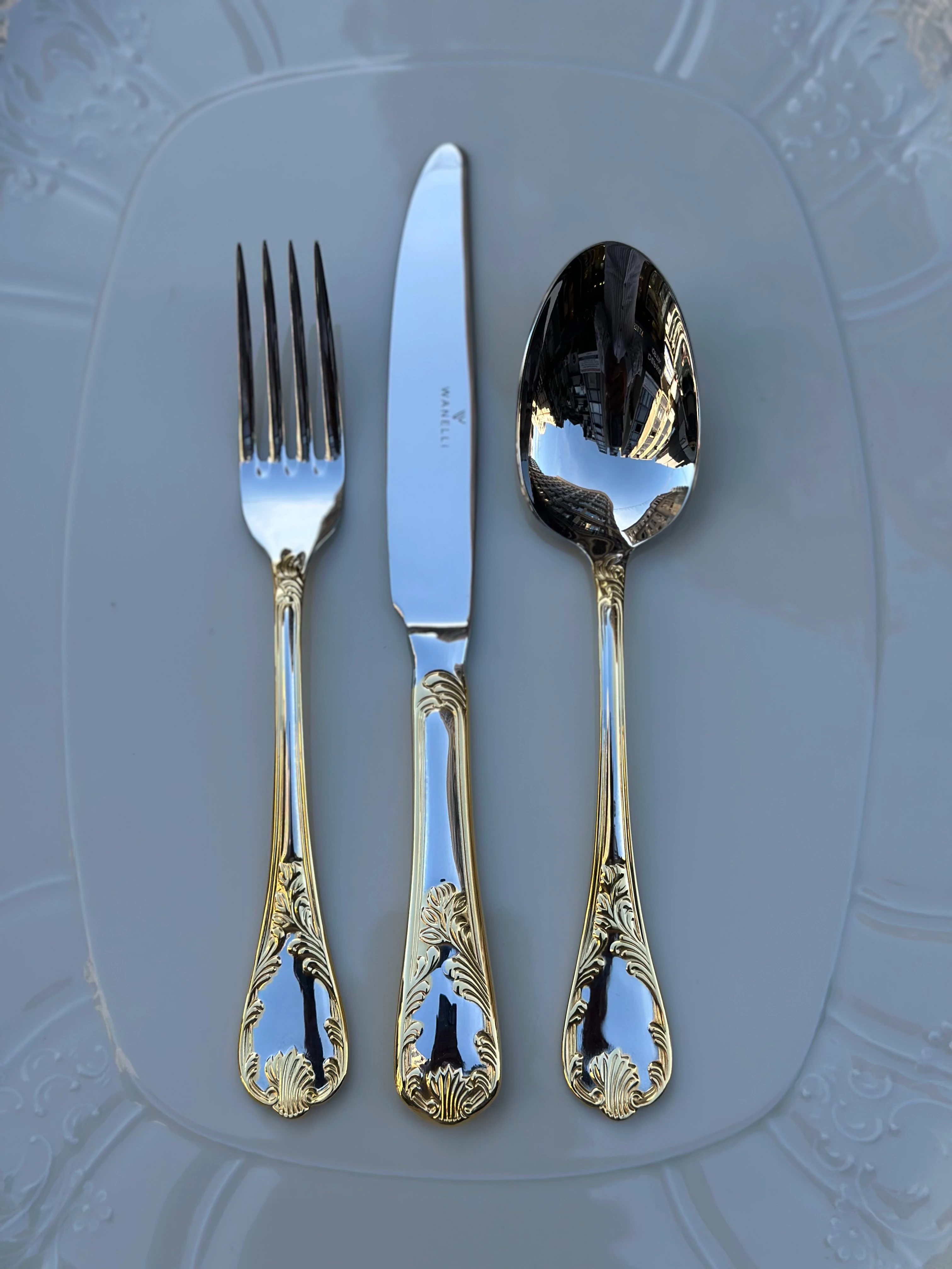  Wanelli HR9055-002  Altın 84 Parça Çatal Kaşık Bıçak Takımı