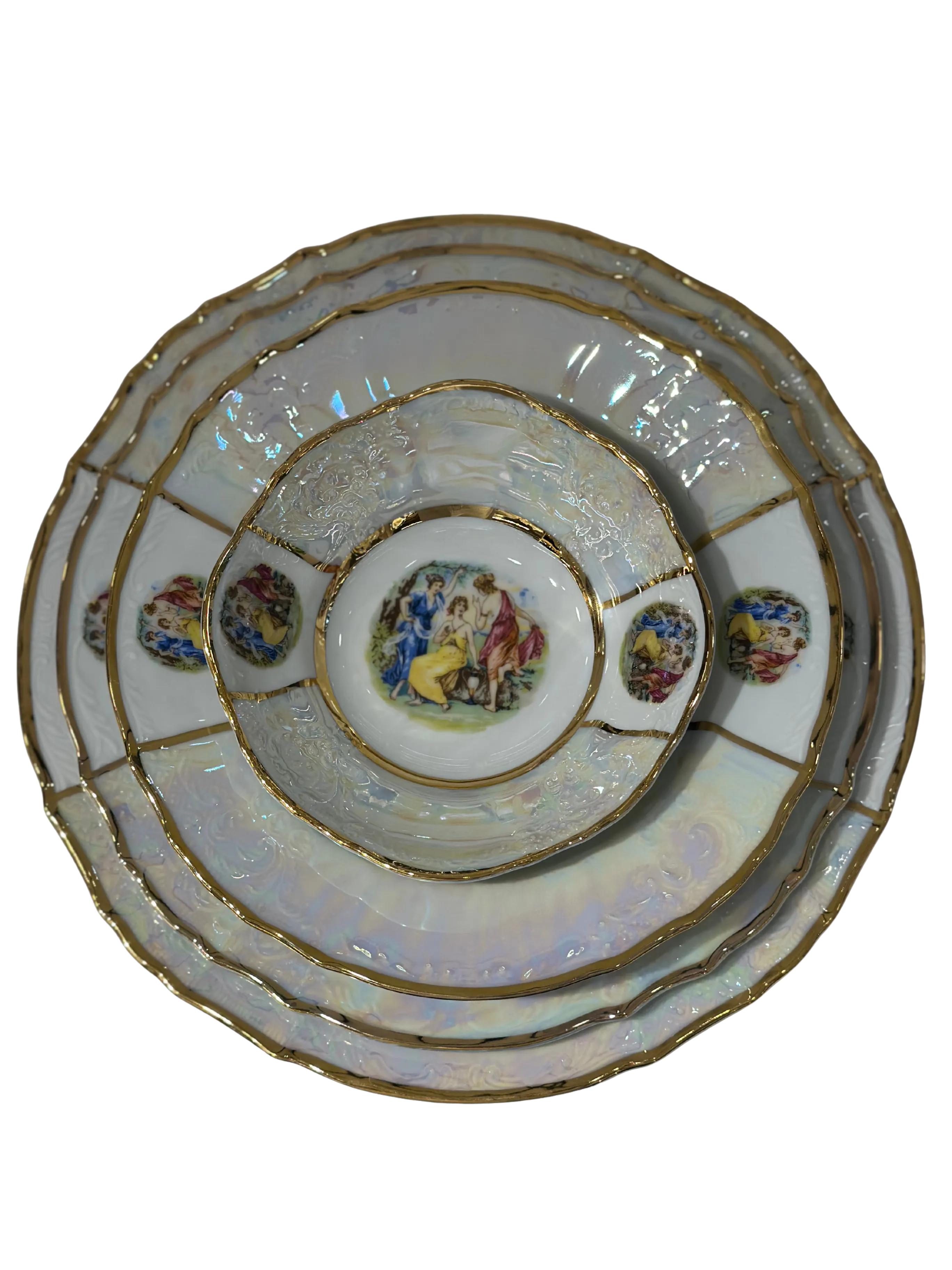 JEREMY RÖLYEF NEW PAERL FLOWERS 72 PARÇA 12 KİŞİLİK YEMEK TAKIMI