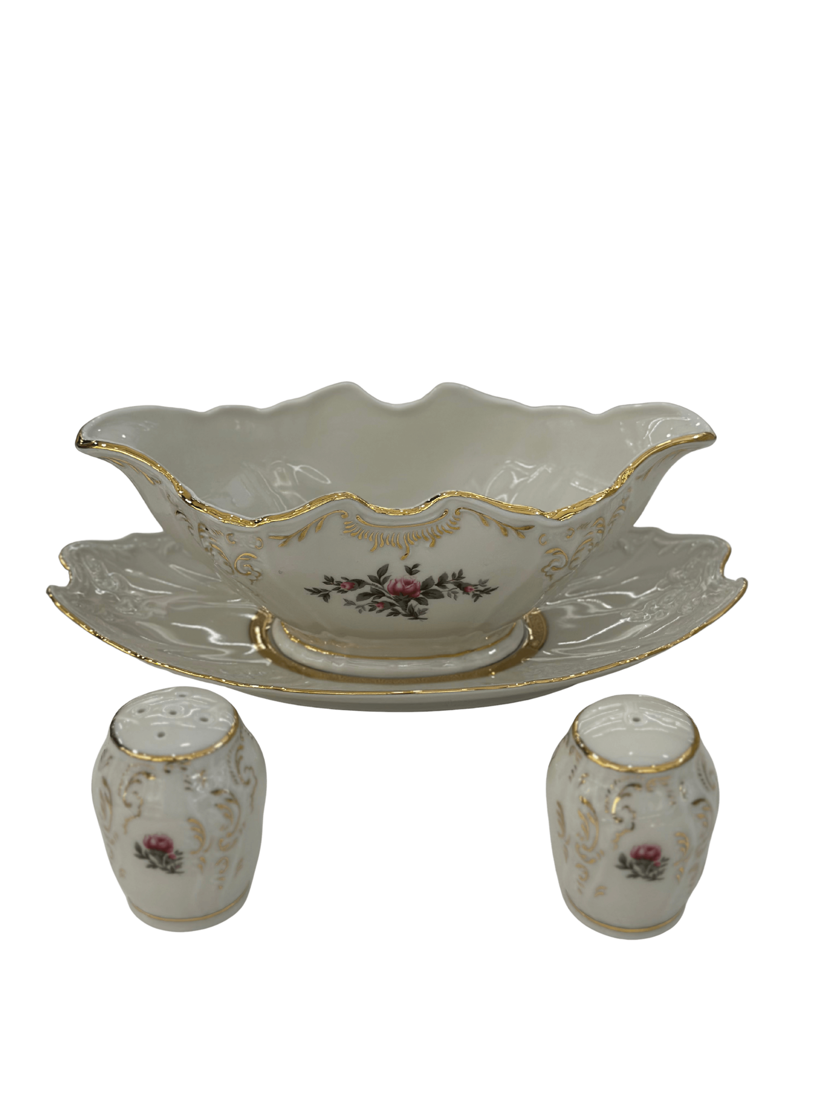 Bernadotte Rosenthal Kalın Bant Altın 77 Parça 12 Kişilik Yemek Takımı