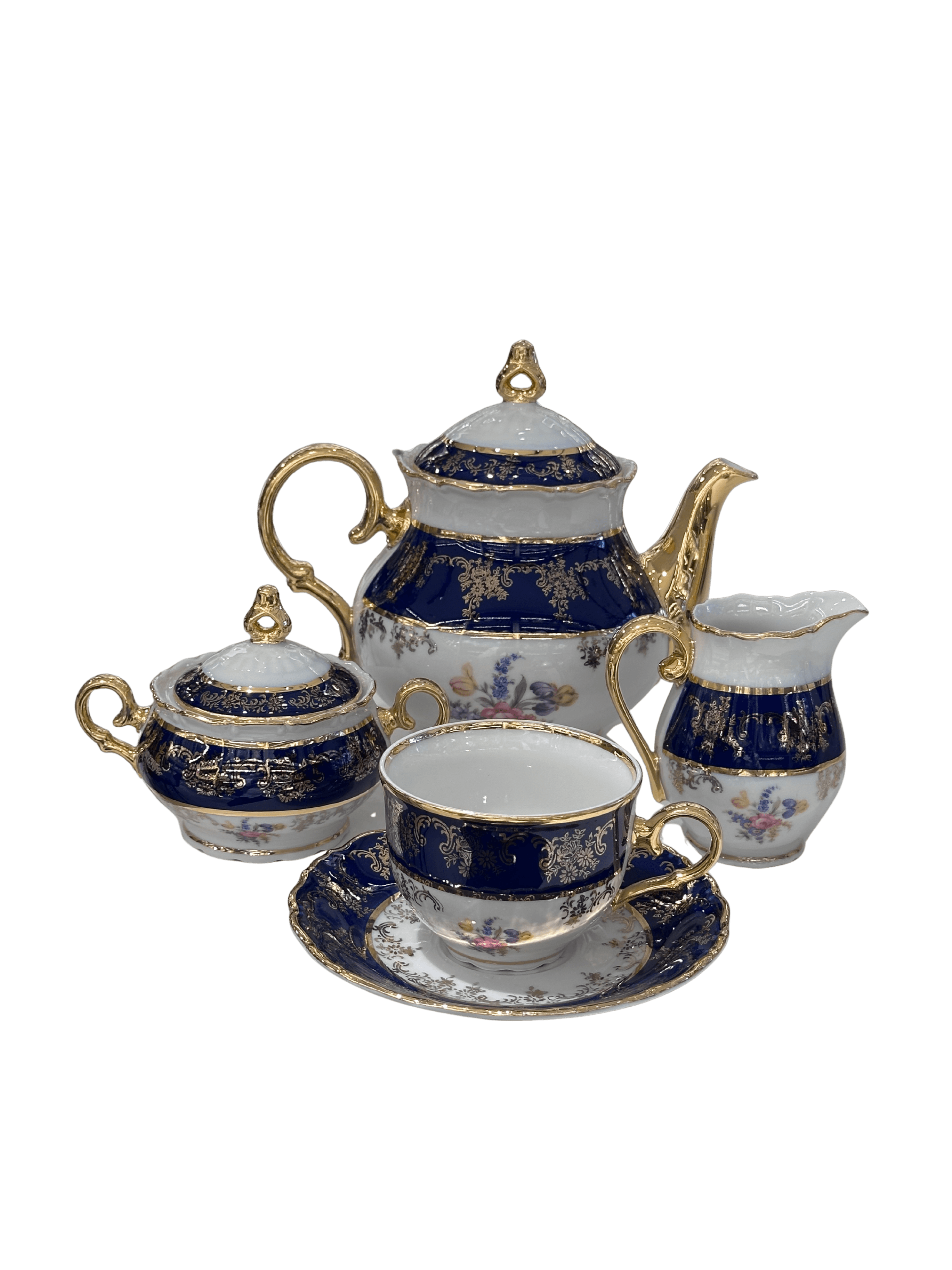 jeremy cobalt flowers çay seti