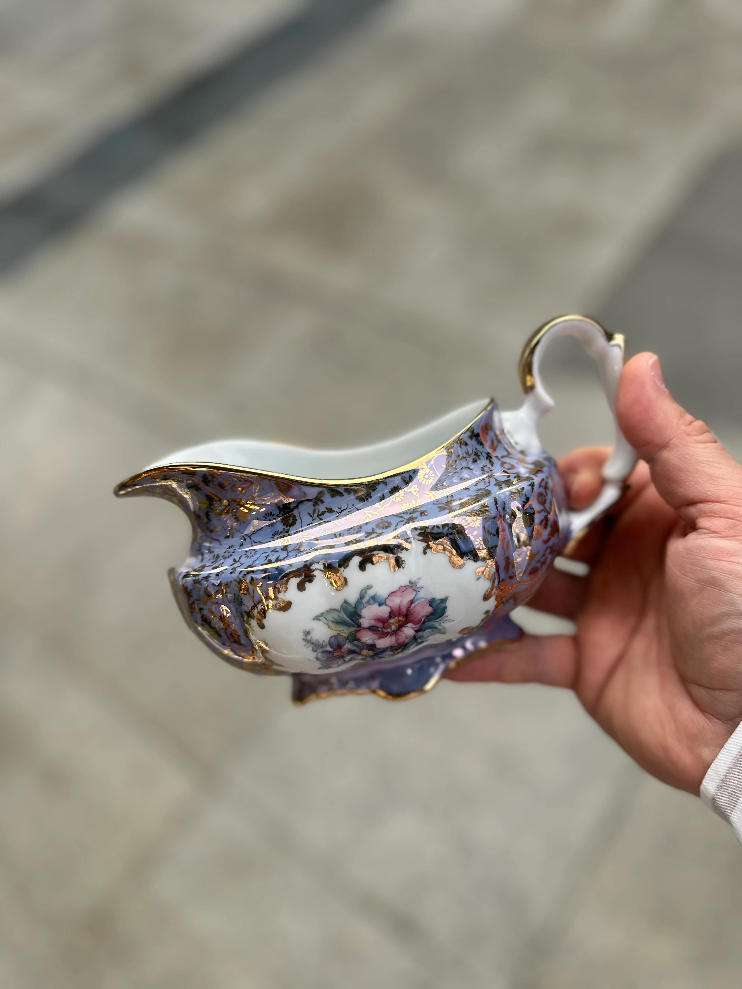 S.Clairy Turquoise Edge Flowers 62 Parça 12 Kişilik Yemek Takımı