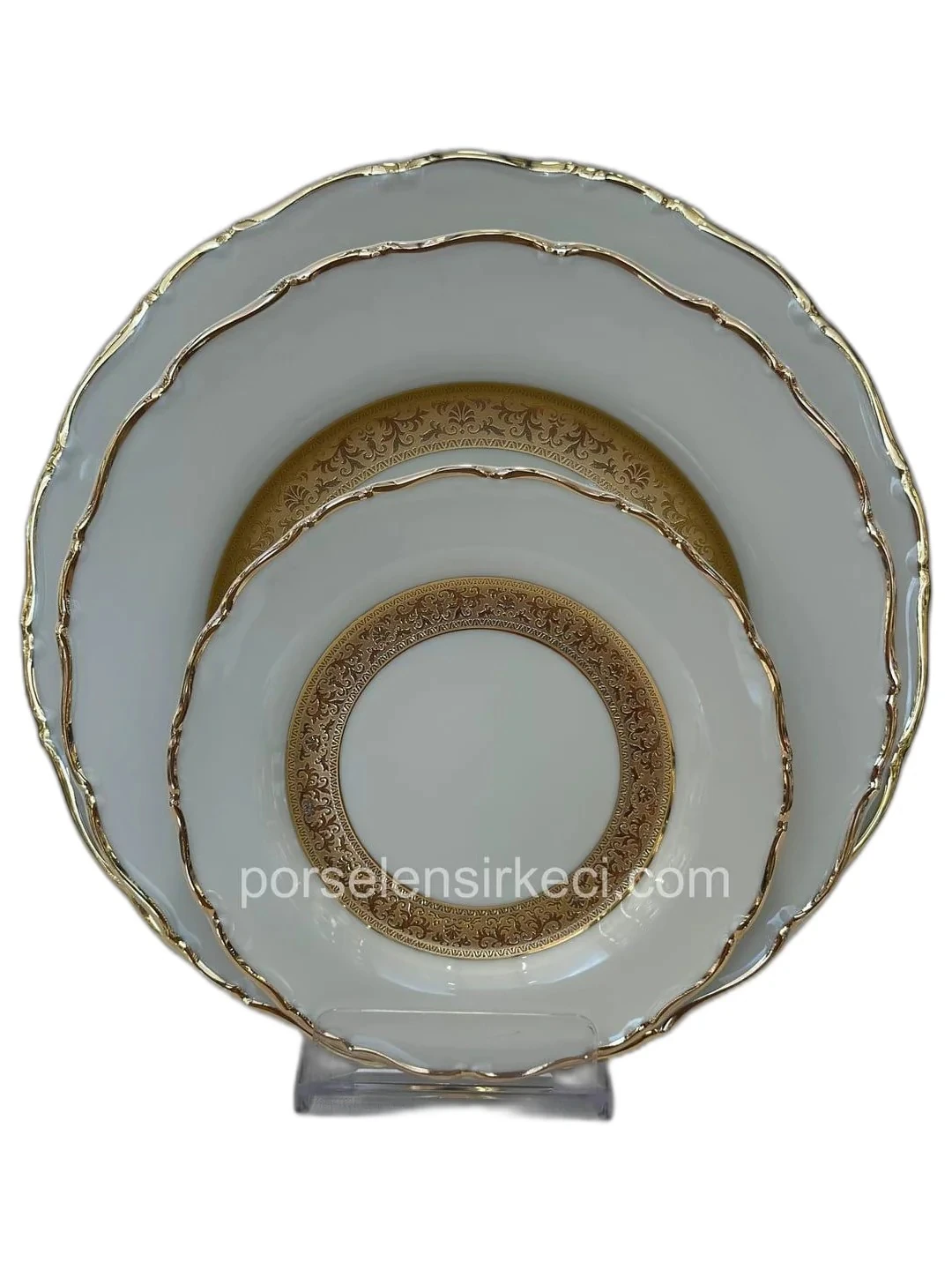 Jeremy Golden Gold Cream  72 Parça 12 Kişilik Yemek Takımı