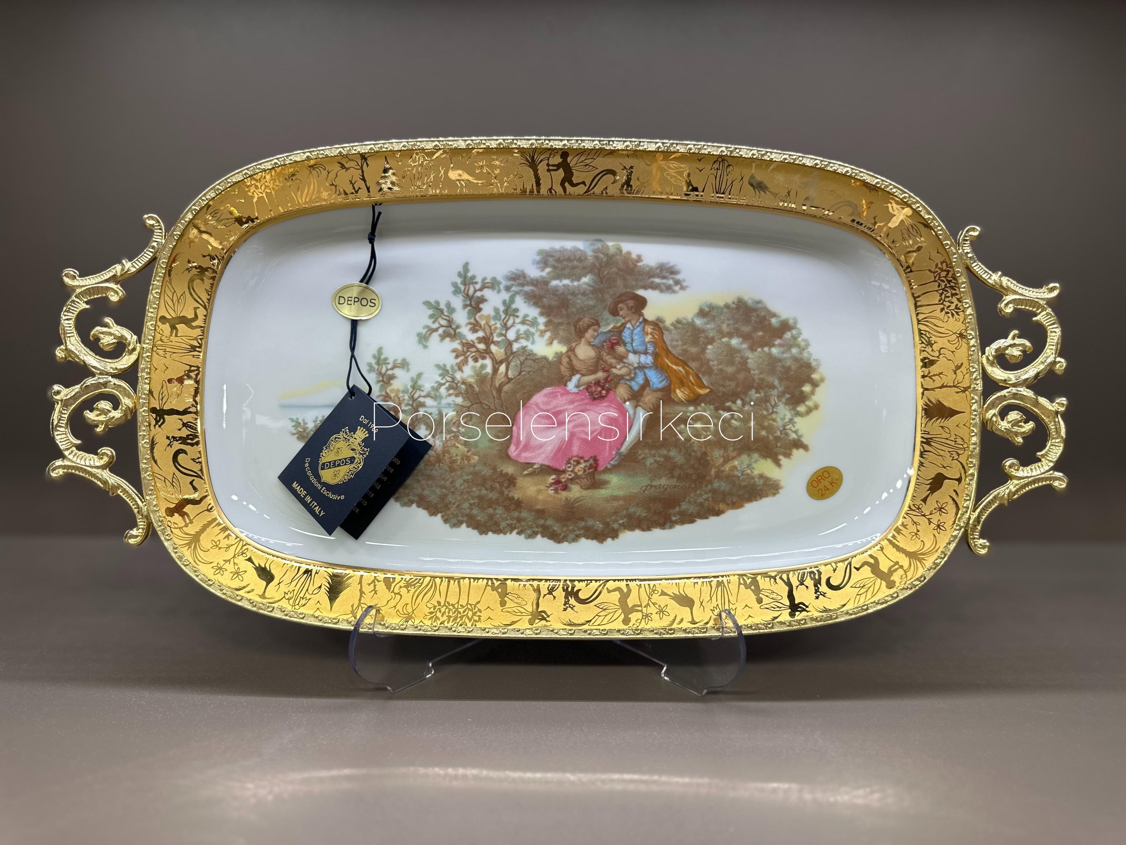 Depos T.Limoges Fragonard Dikdörtgen Servis Tepsisi (20x40 cm)