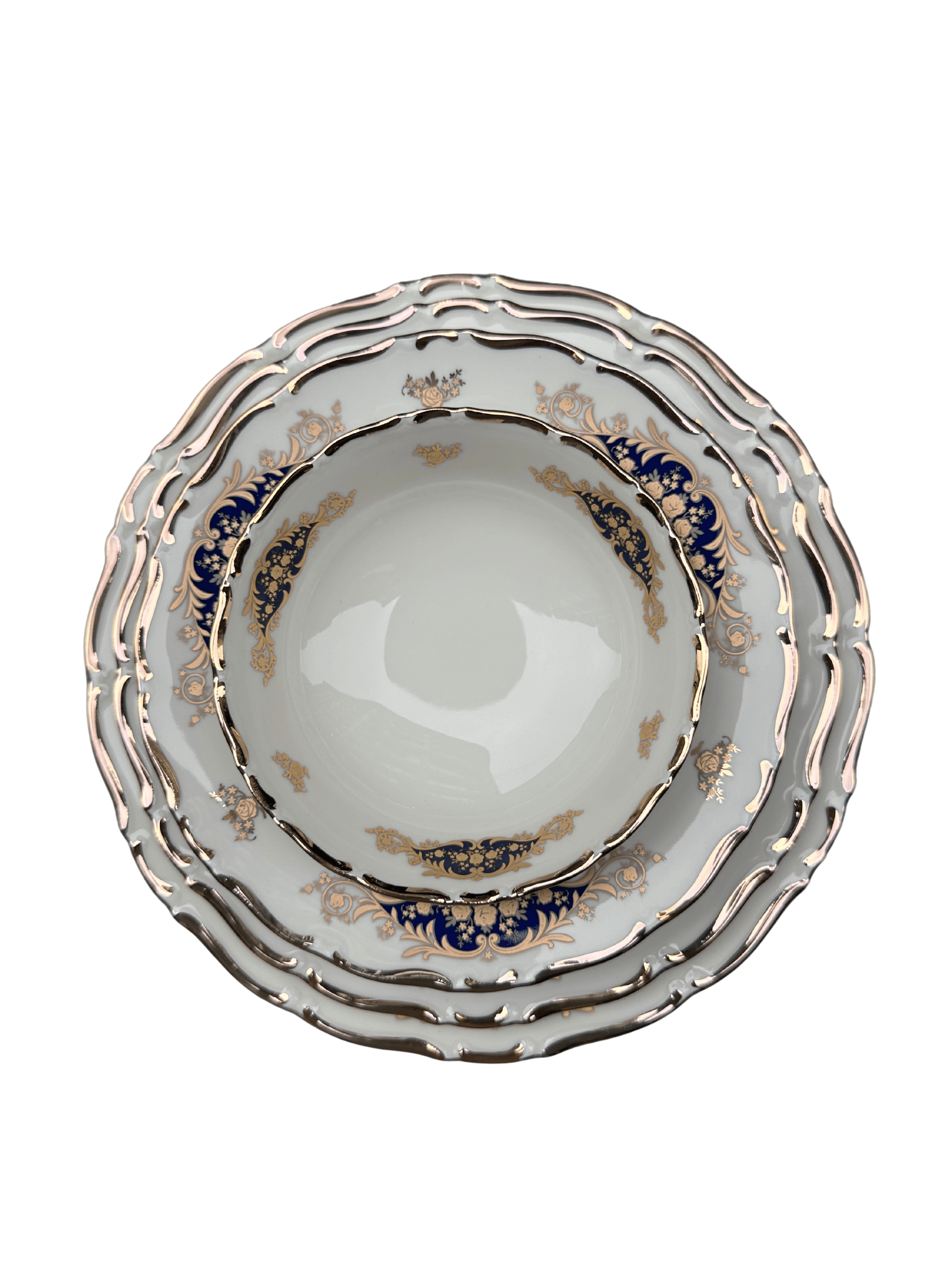 Jeremy Cobalt Window Cream 72 Parça 12 Kişilik Yemek Takımı
