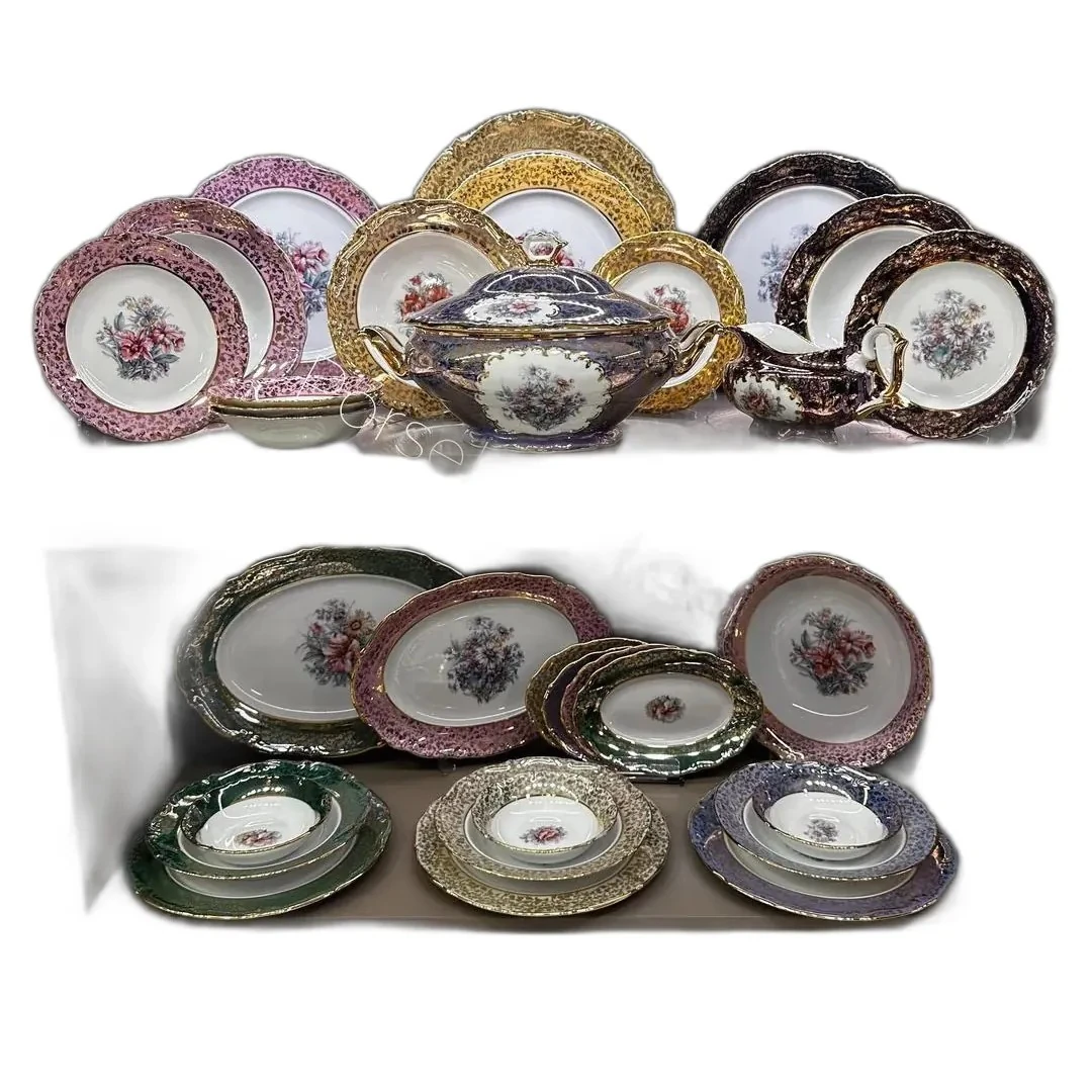 S.Clairy Mix Flowers Asorti 62 Parça 12 Kişilik Yemek Takımı