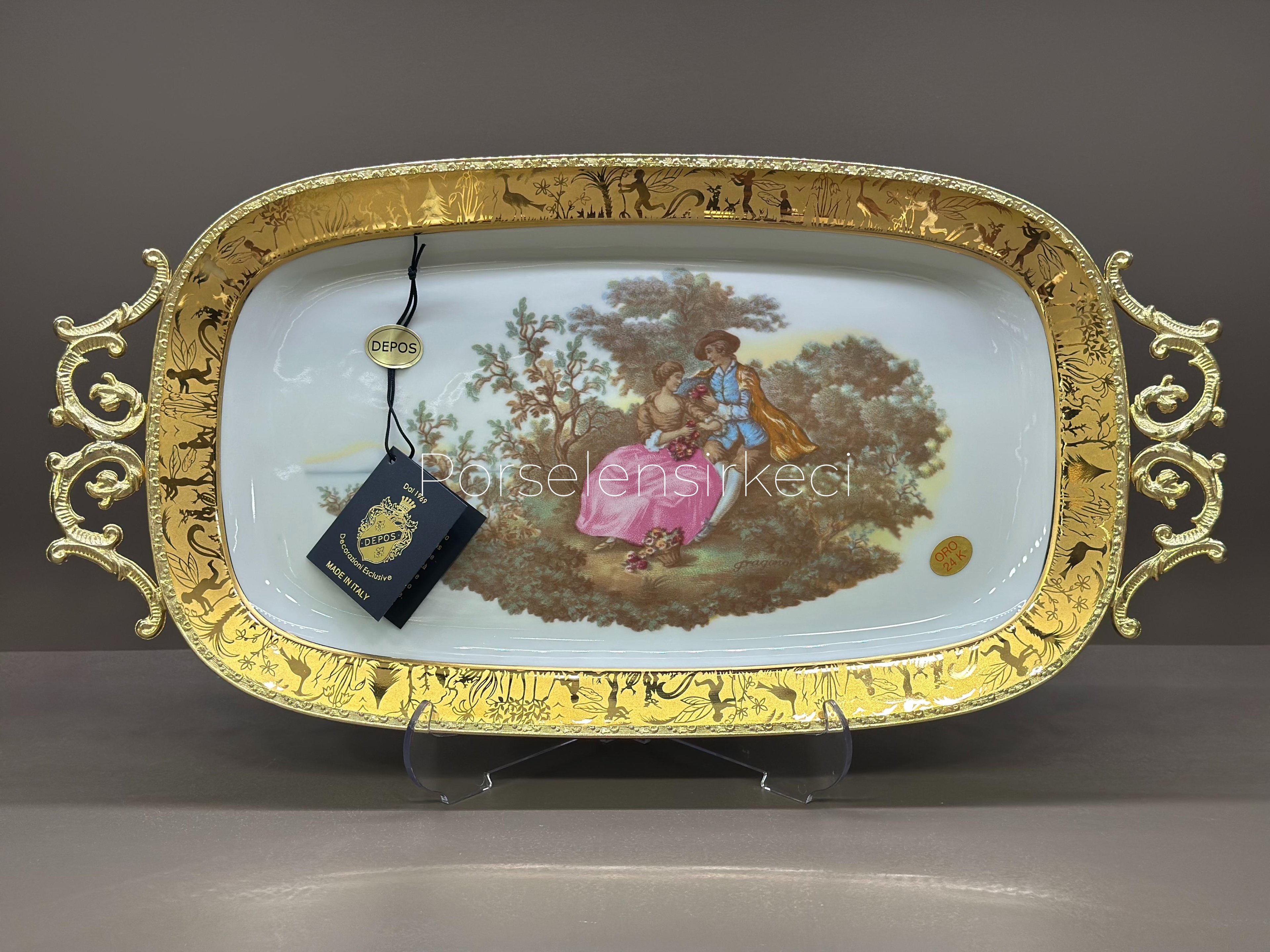 Depos T.Limoges Fragonard Dikdörtgen Servis Tepsisi (20x40 cm)