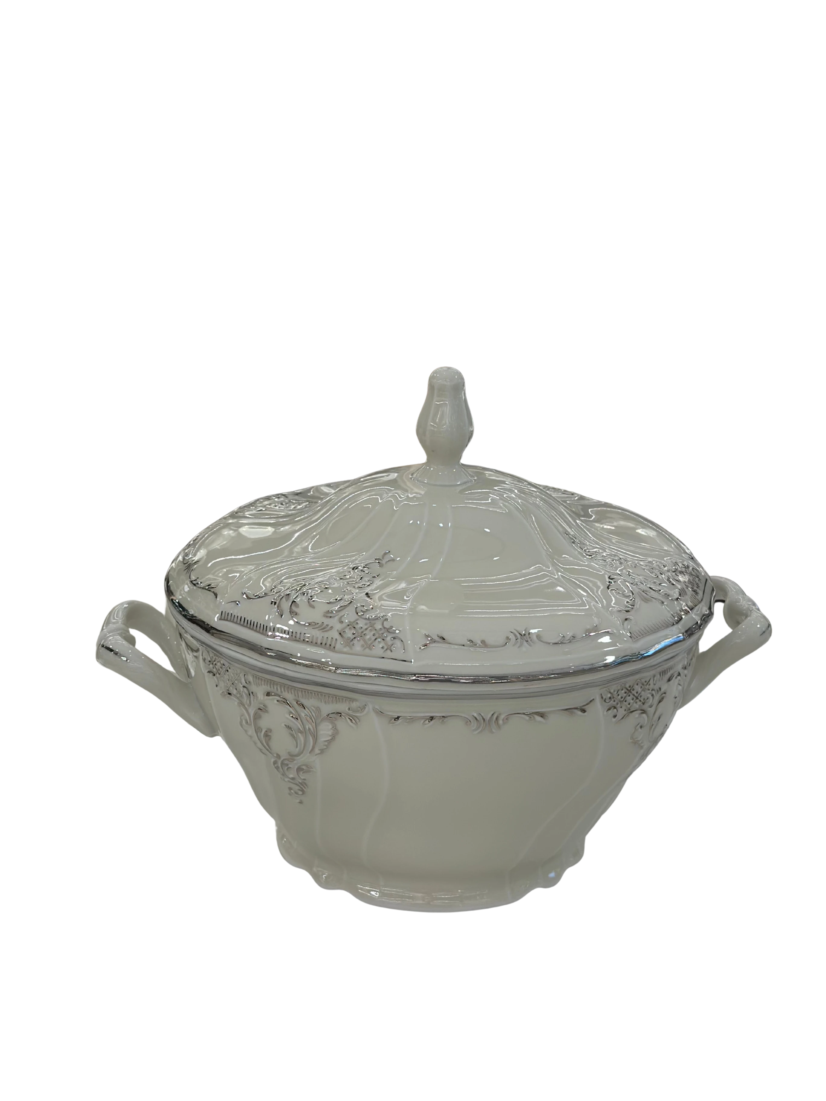 BERNADOTTE İNGİLİZ PLATİN 77 Parça 12 Kişilik Yemek Takımı