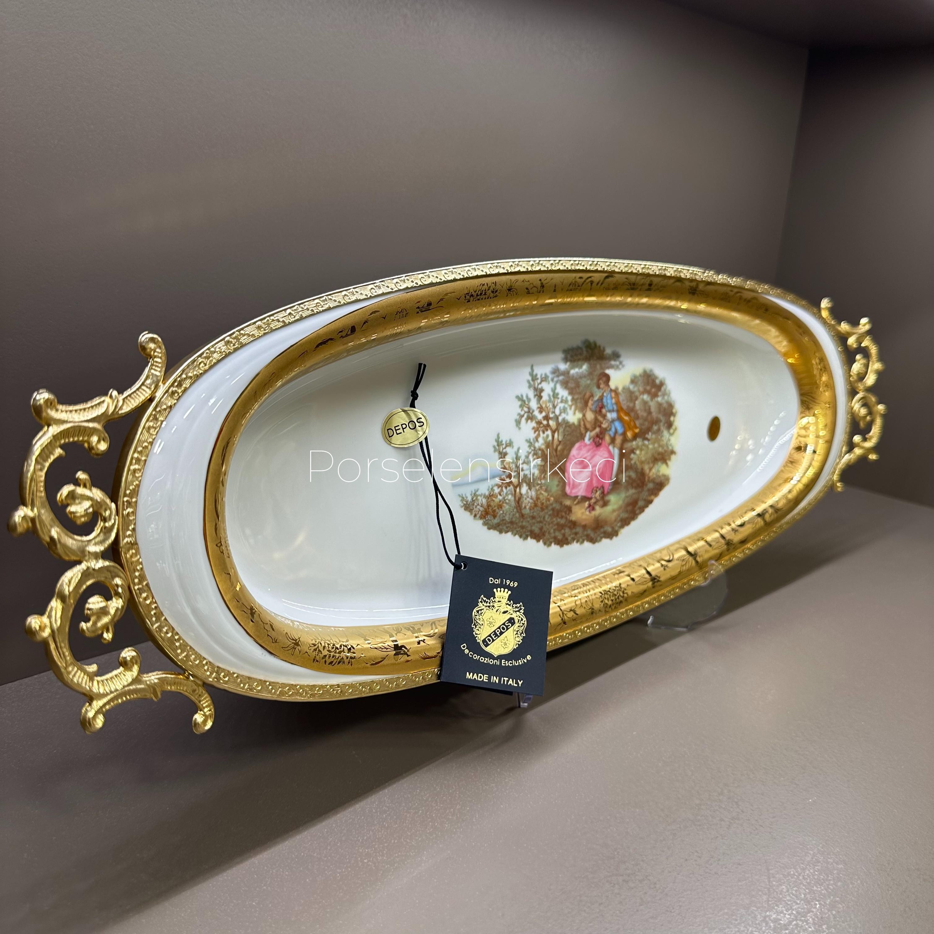 Depos T.Limoges Fragonard Oval Büyük Servis (19x52 cm)