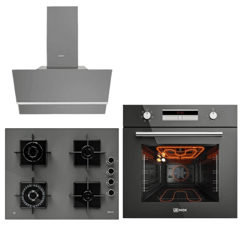 Ukinox Turbo Gri Ankastre Set 6+1