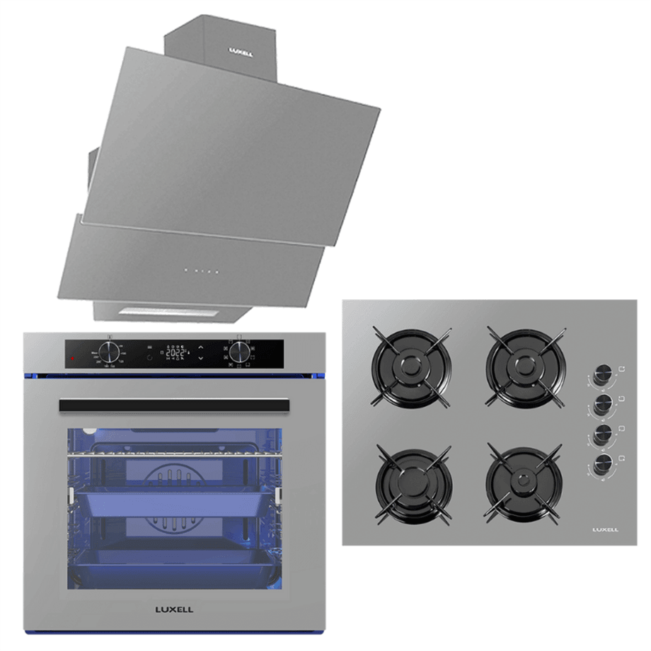 Luxell Platinum Gri Ankastre Set