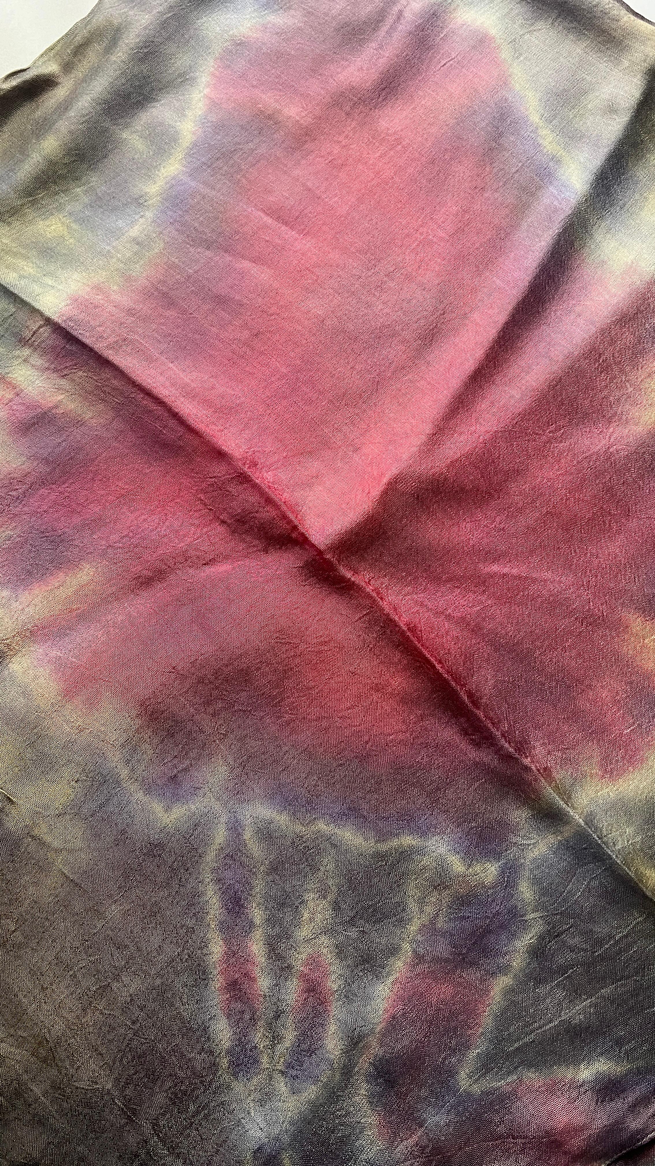 Gül Haki Ebruli Kelagayi Şal 130x130