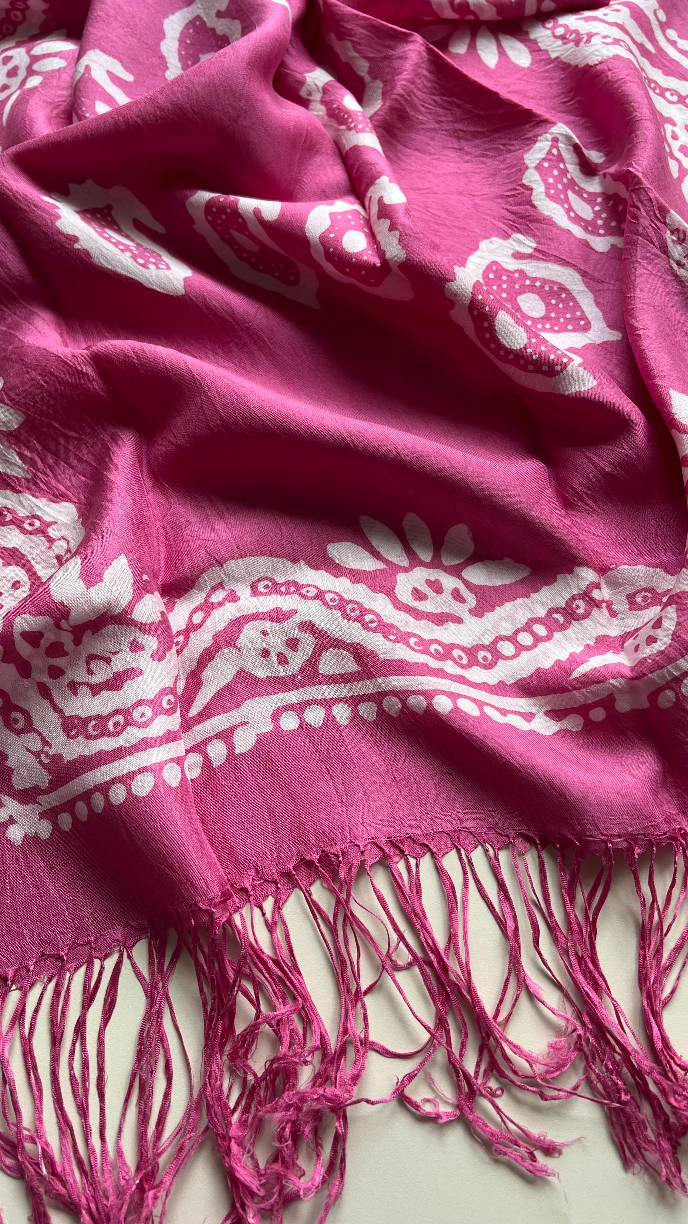 Pembe Azerbaycan İpeği Kelagayi 190x70