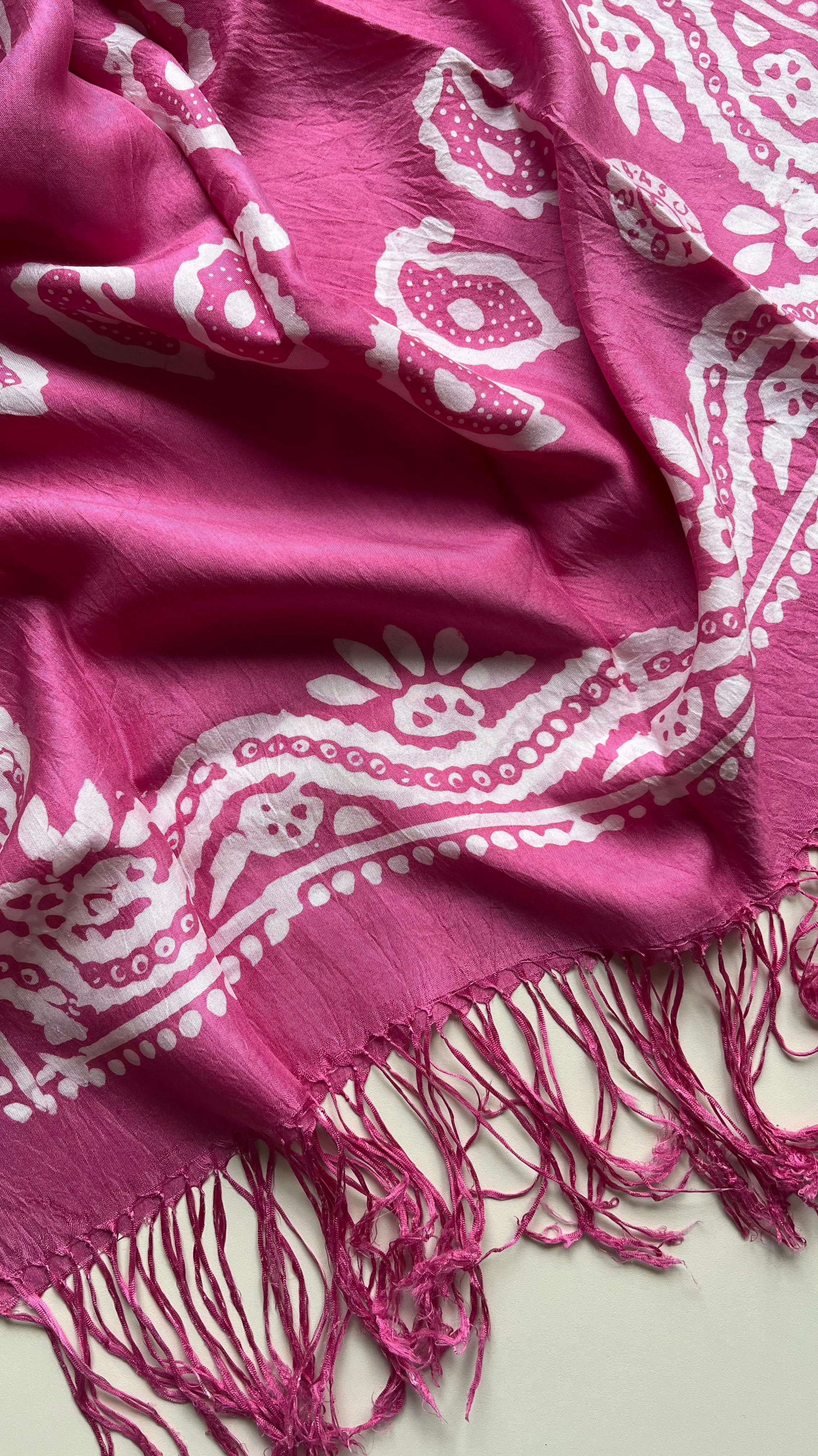 Pembe Azerbaycan İpeği Kelagayi 190x70