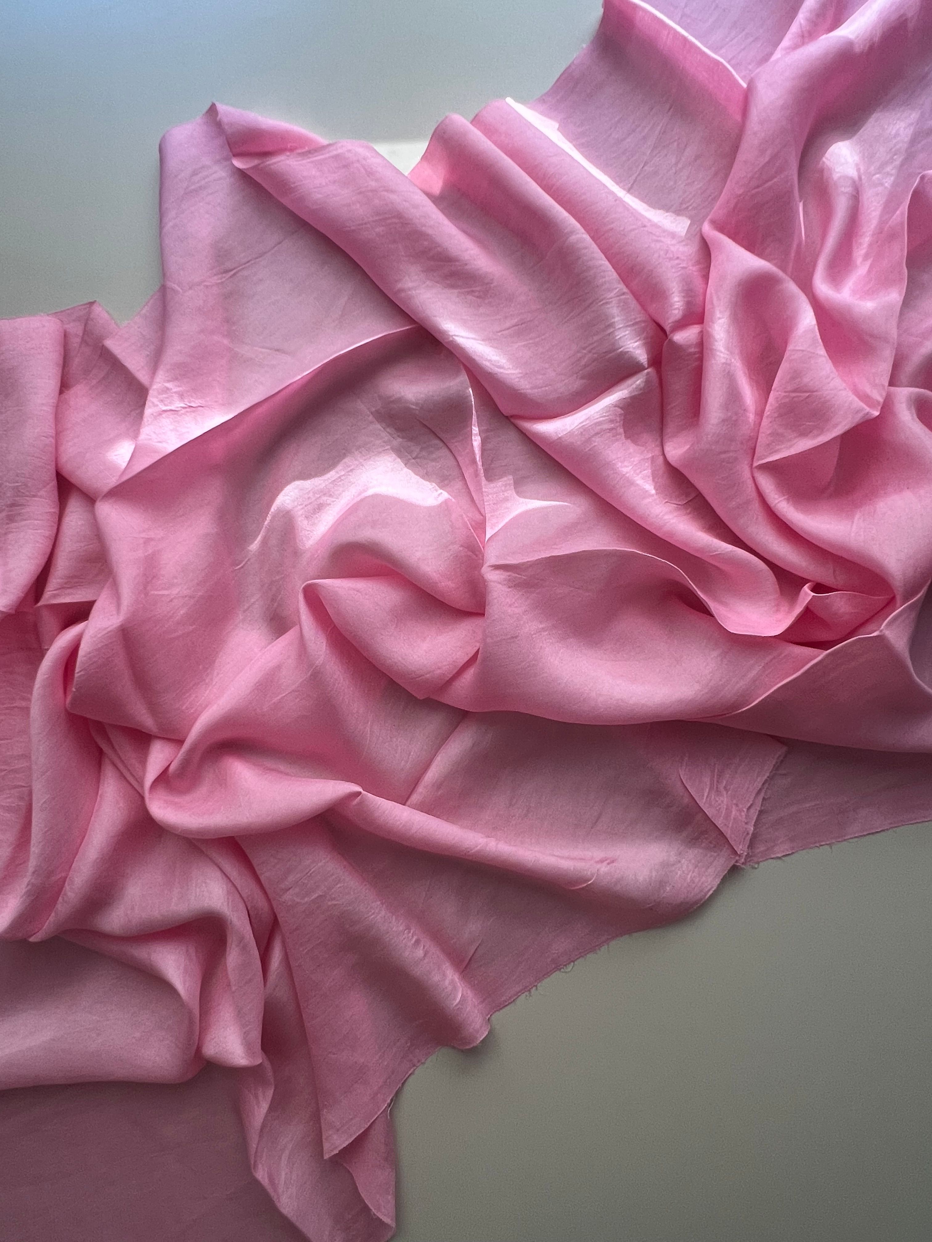 Pastel Pembe Saf Koza İpek Kelagayi Şal 190x70