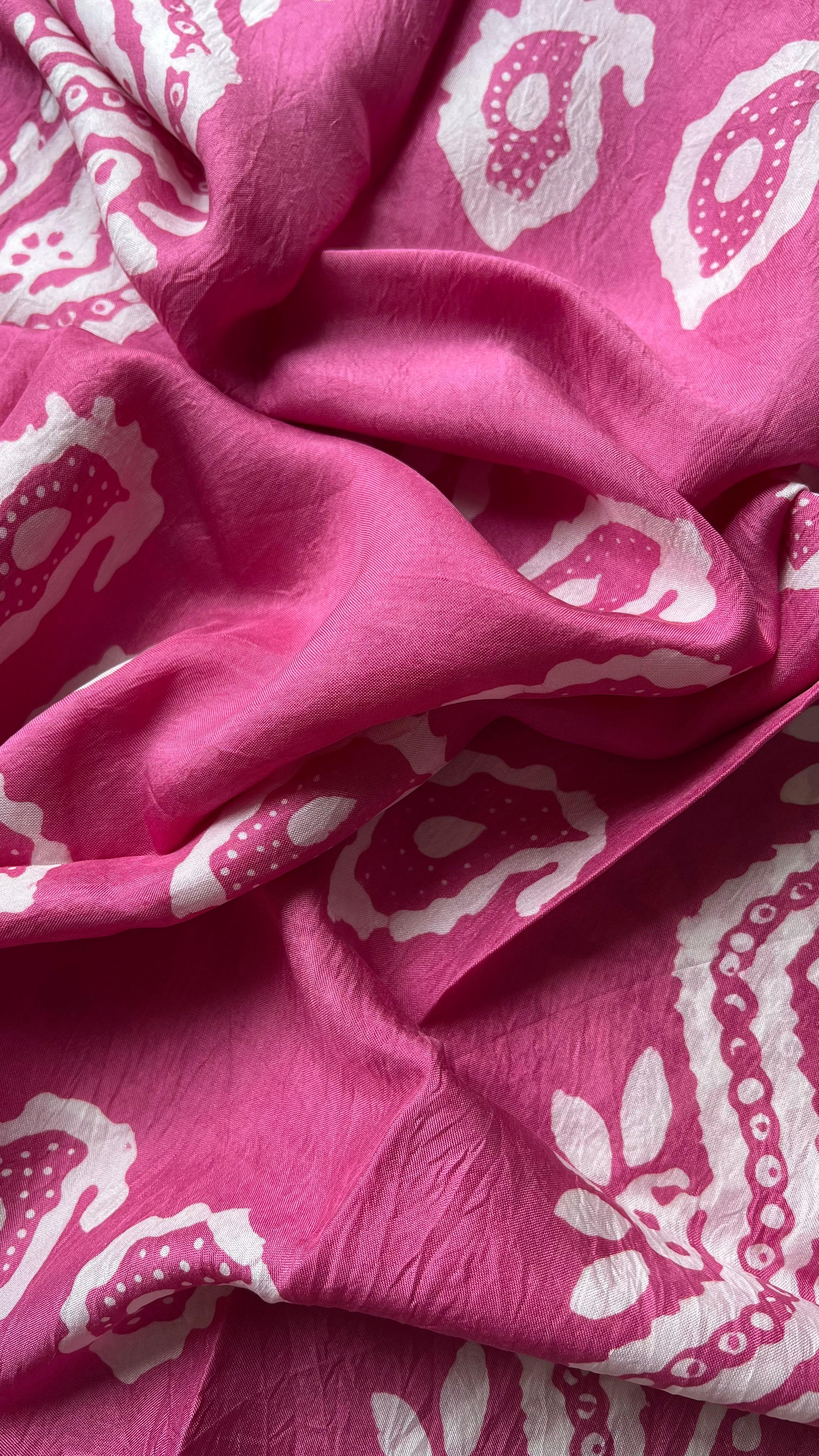 Pembe Azerbaycan İpeği Kelagayi 190x70